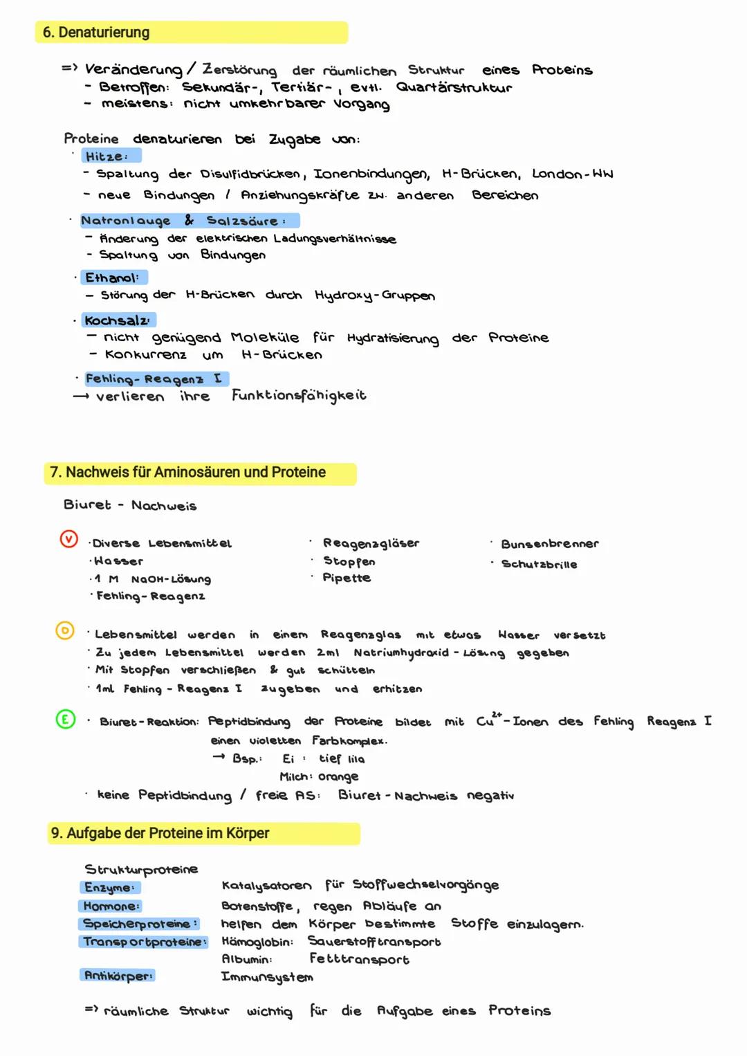 PROTEINE
כר Proteine
1. Aufbau von Aminosäuren
kristalline Verbindung
Einfachste Aminosäure: Glycin
'
einzige AS ohne asymmetrisches C-Atom