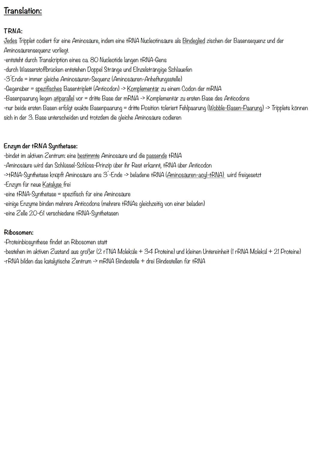 Genetik Proteinbiosynthese
Transkription
Bildung einer einzelsträngigen RNA-Kopie von einem entsprechendem Dna-Abschnitt
1. RNA-Polymerase b