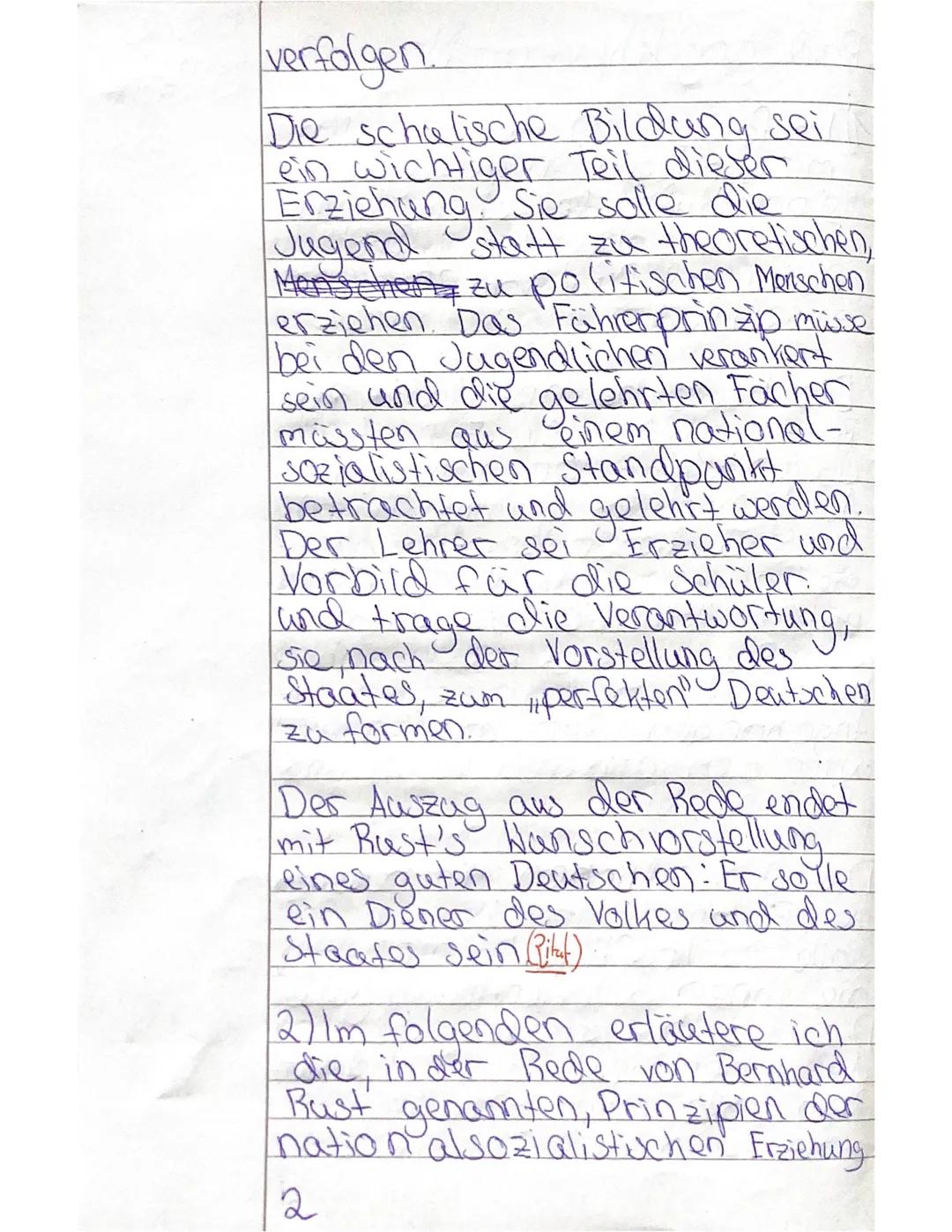 GK
Erziehungswissenschaft
13.09.2023
Bernhard Rust
Auszug aus einer Rede des Reichserziehungsministers Rust vom 22.2.1937
1 Die Erziehung se