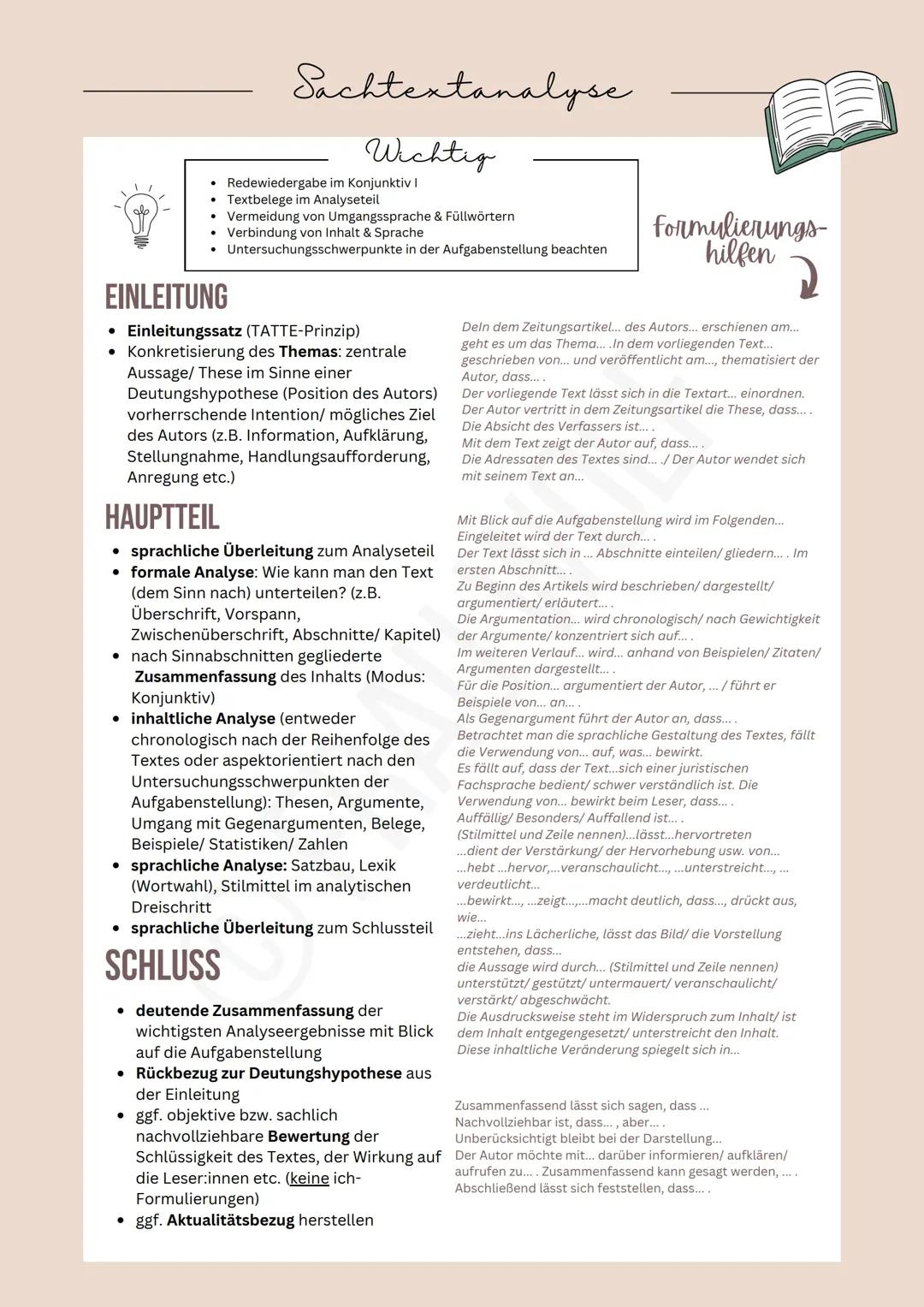 Einen Sachtext analysieren 📝