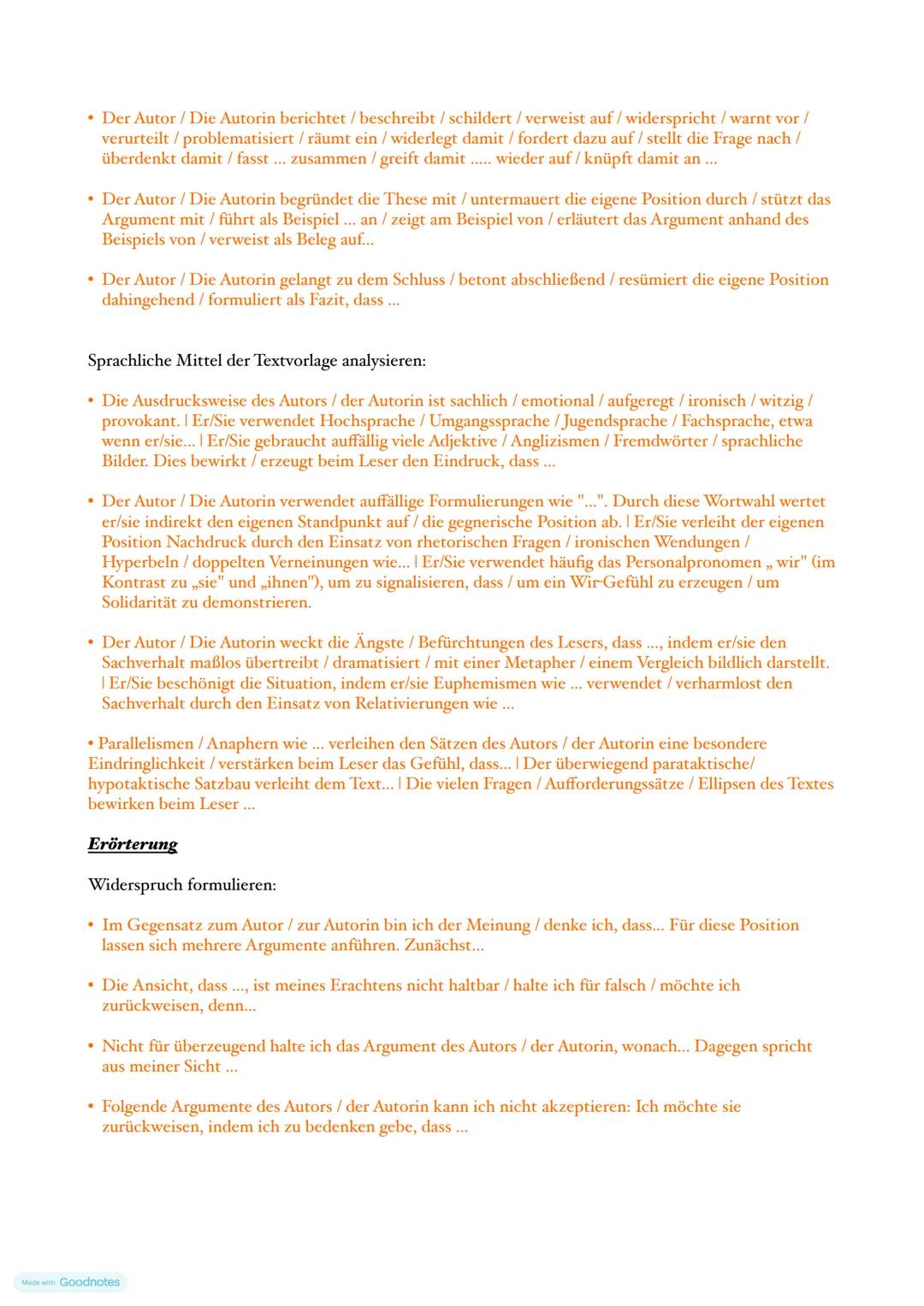 Aufgabe III B - Erörterung eines pragmatischen Textes
- zeichnet sich dadurch aus, dass sie in Anlehnung an eine Textvorlage entsteht. Diese