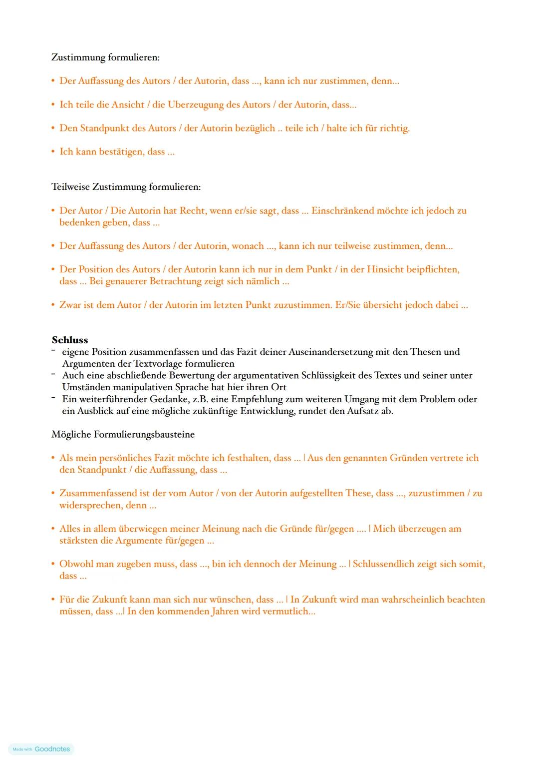 Aufgabe III B - Erörterung eines pragmatischen Textes
- zeichnet sich dadurch aus, dass sie in Anlehnung an eine Textvorlage entsteht. Diese