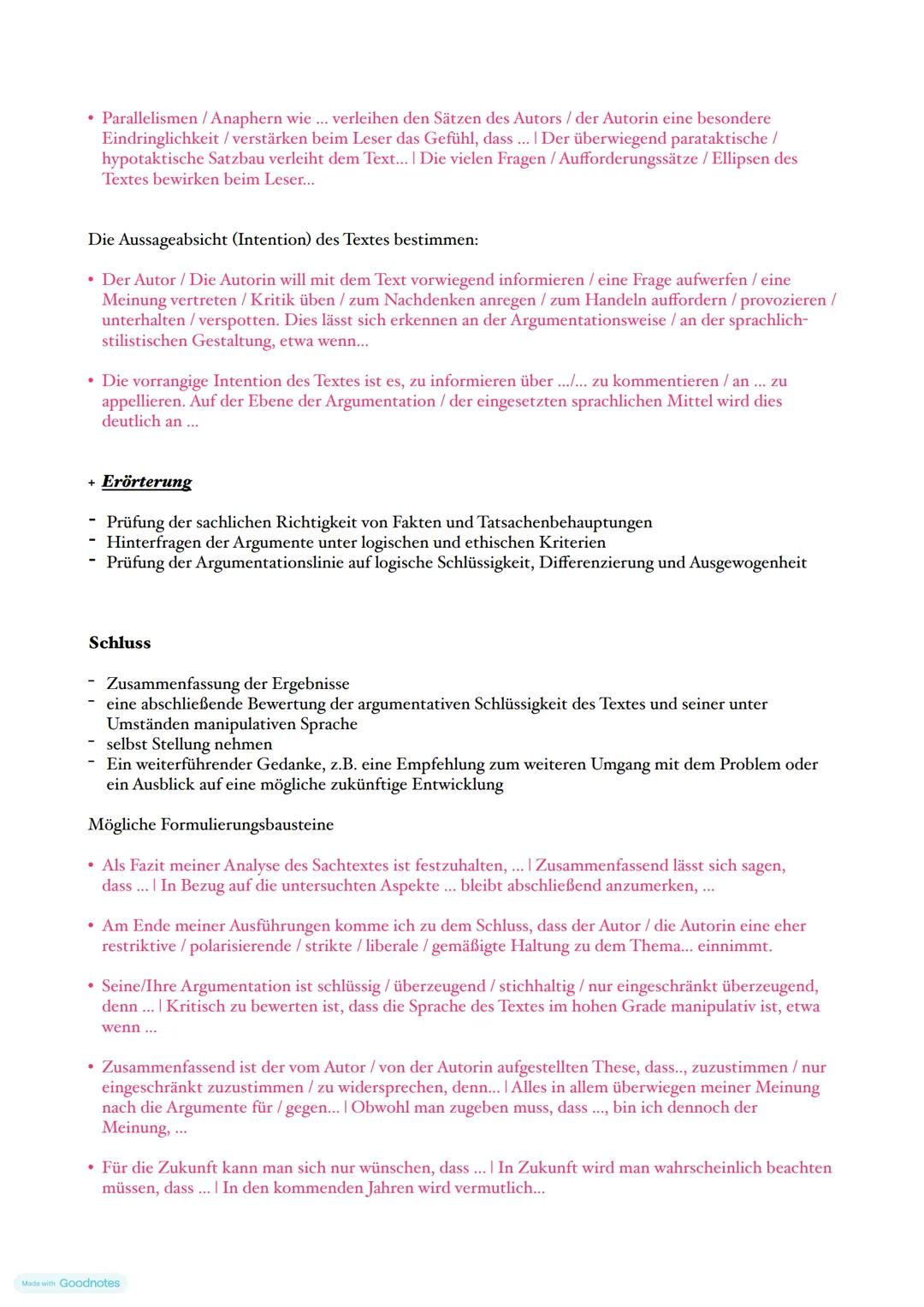 Aufgabe III A- Analyse eines pragmatischen Textes
Grundlagen
Textsorten
Essay
• geistreiche und sprachlich anspruchsvolle Abhandlung zu eine