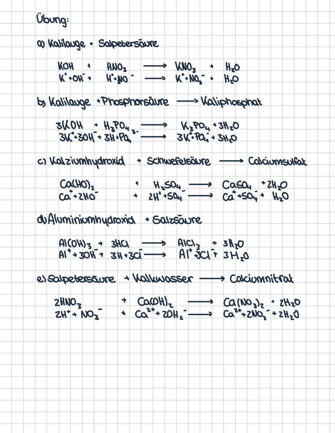 # Chemie Übersicht
Säuren
| Name (Formel) | Säurerestion-Symbol | Dissoziationsglg. |
| ------------- | ----------- | ----------- |
| Salz