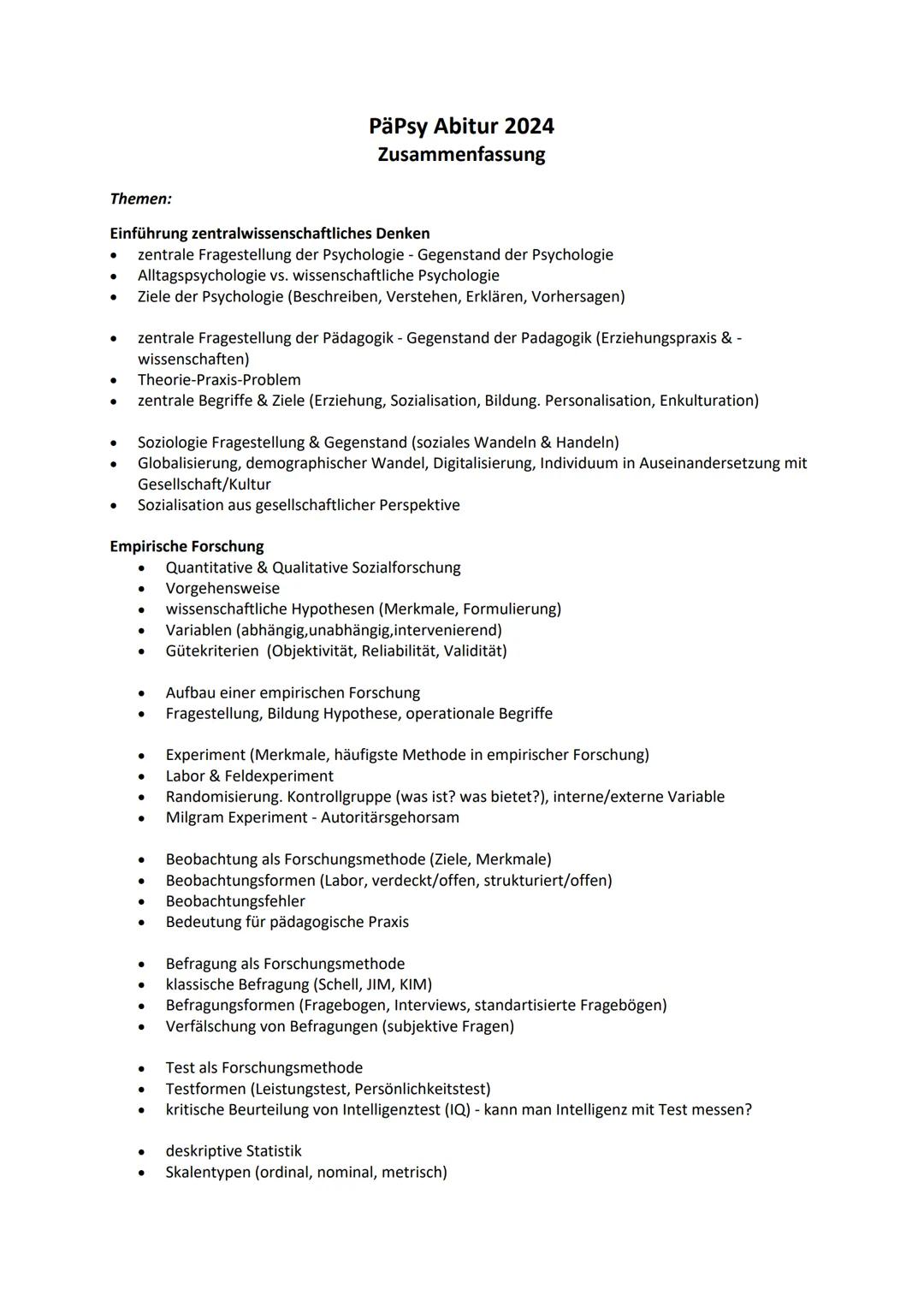 Päpsy Abitur Zusammenfassung