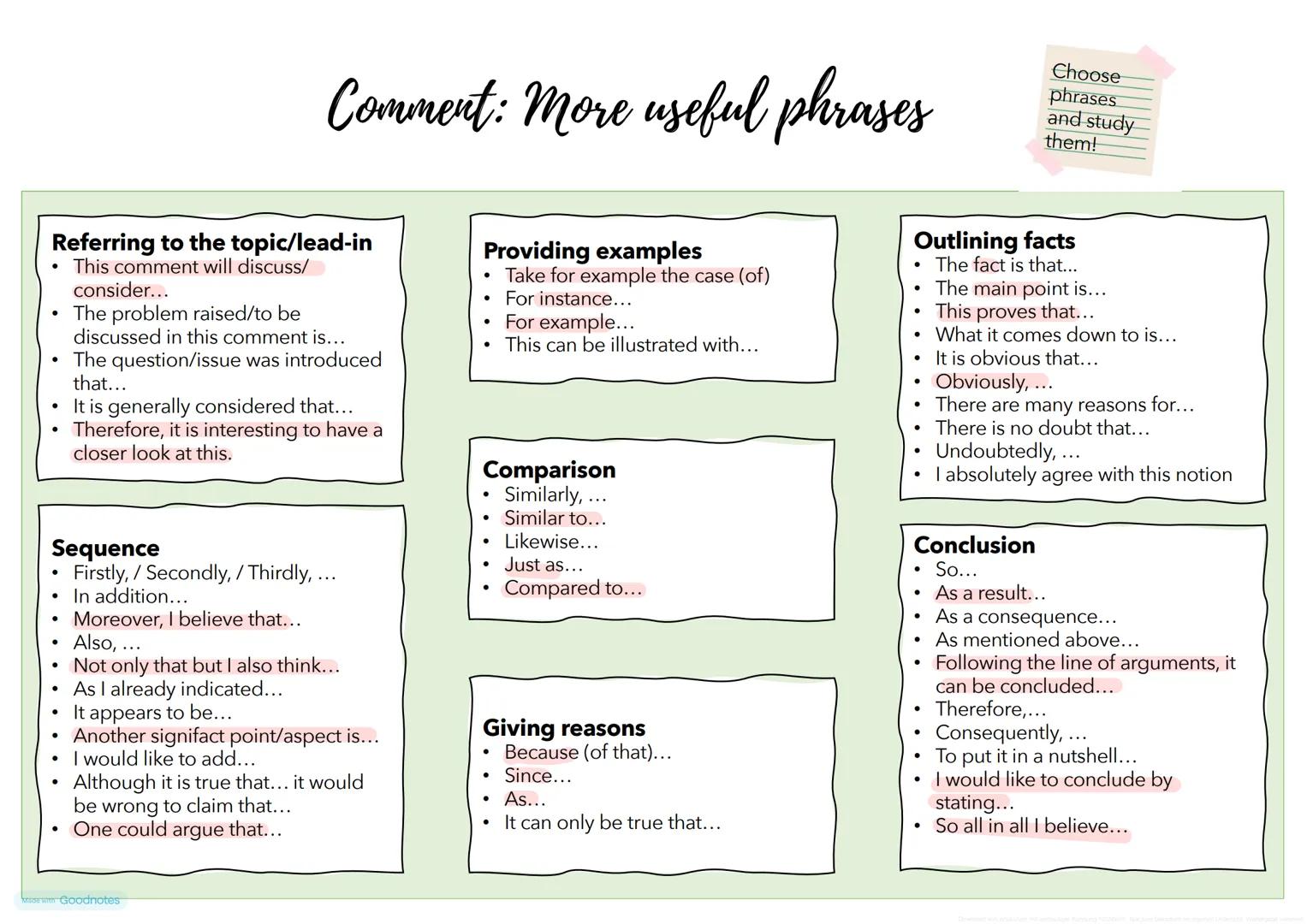 # How to write a Comment: Beginner
In einem comment stellst du deine Meinung mit drei Argumenten begründet dar.
* Was ist deine Meinung z