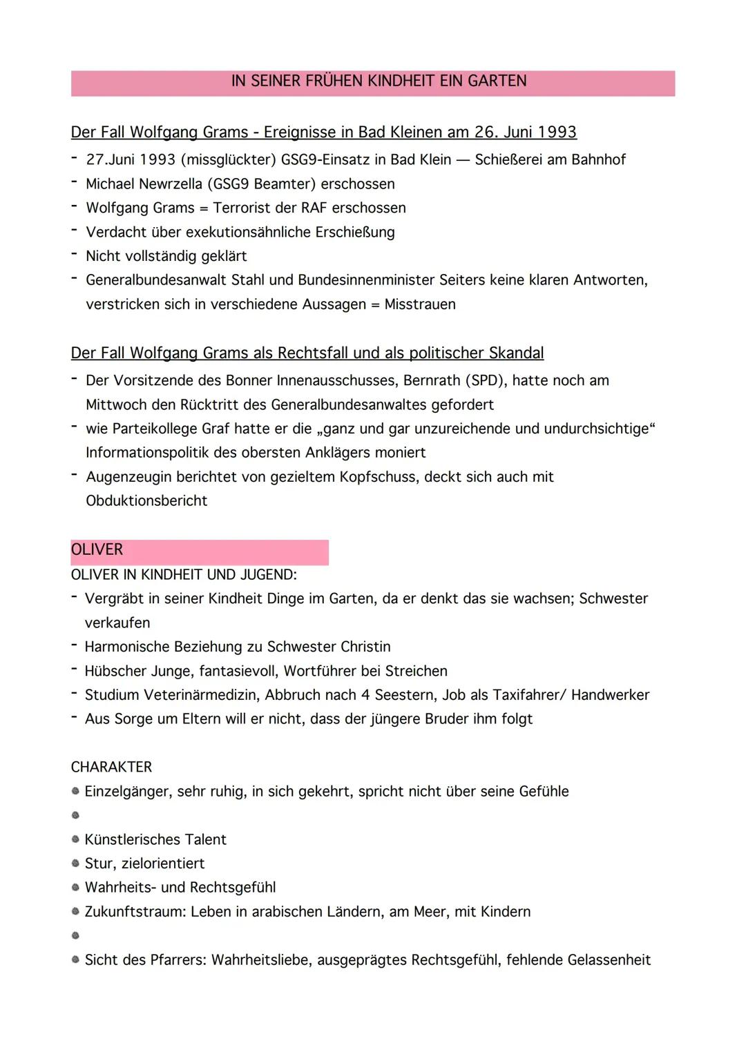 In seiner frühen Kindheit ein Garten