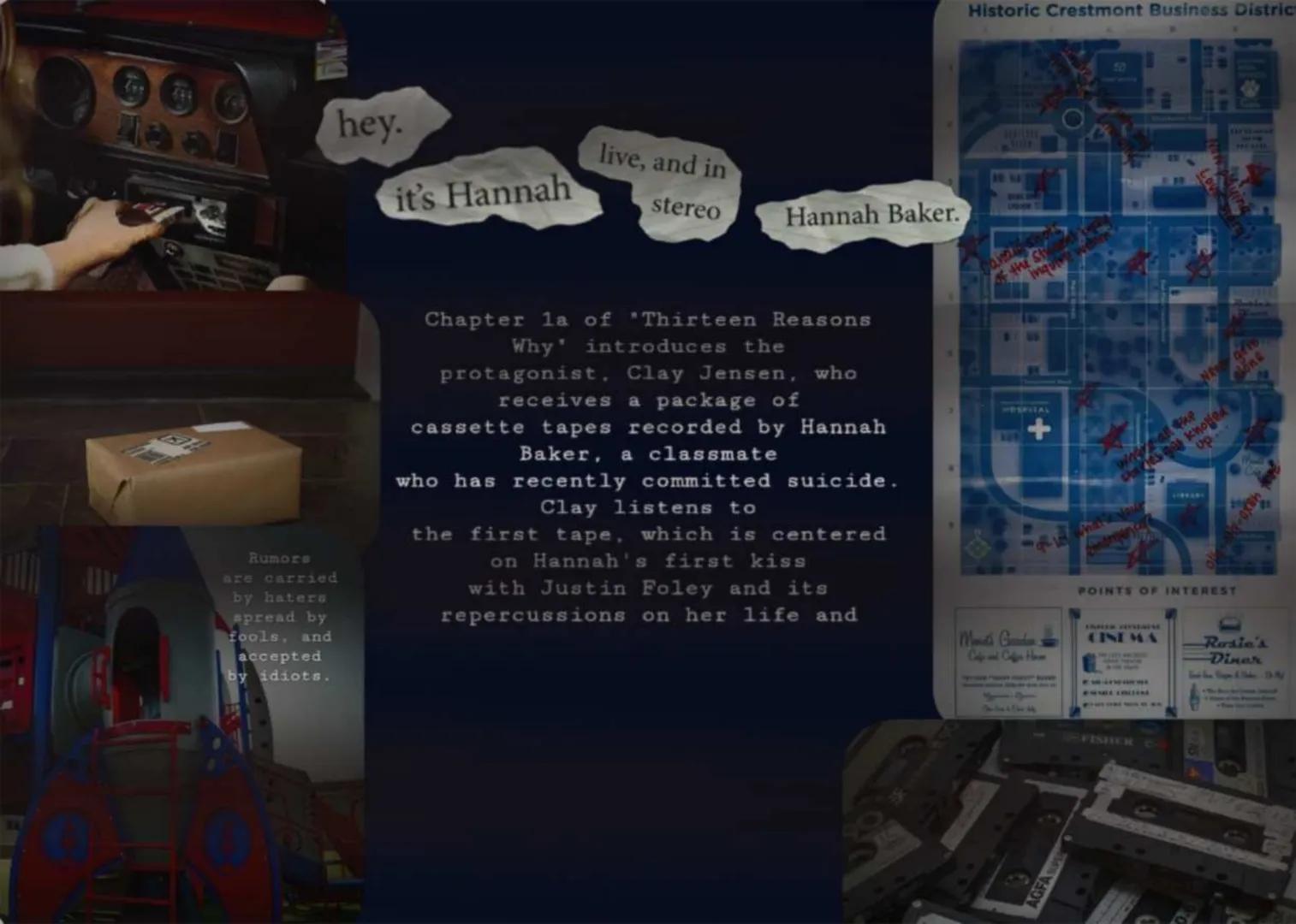 13 REASONS WHY ▶
IF YOU'RE LISTENING,
YOU'RE TOO LATE.
A DOSSIER BY You can't stop the future
You can't rewind the past
The only way to lear