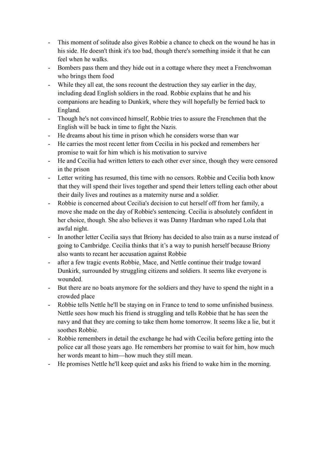 # Atonement: Summary
Part one
- The Tallis family lives in England in an upper class mansion in 1935
- They await the visit of the materna