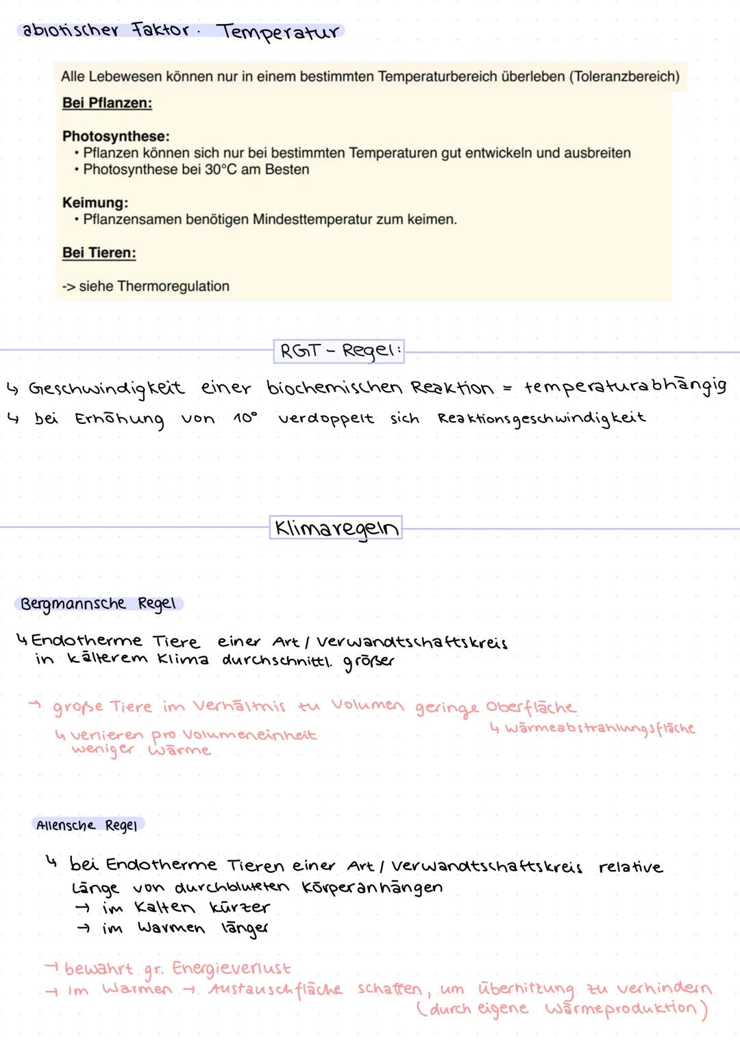 Ökologie =
abiotische Faktoren
Faktoren, welche die unbelebte Umwelt betreffen
7.B. Licht, Temperatur, Wasser, Bodenbeschaffenheit, Höhenlag