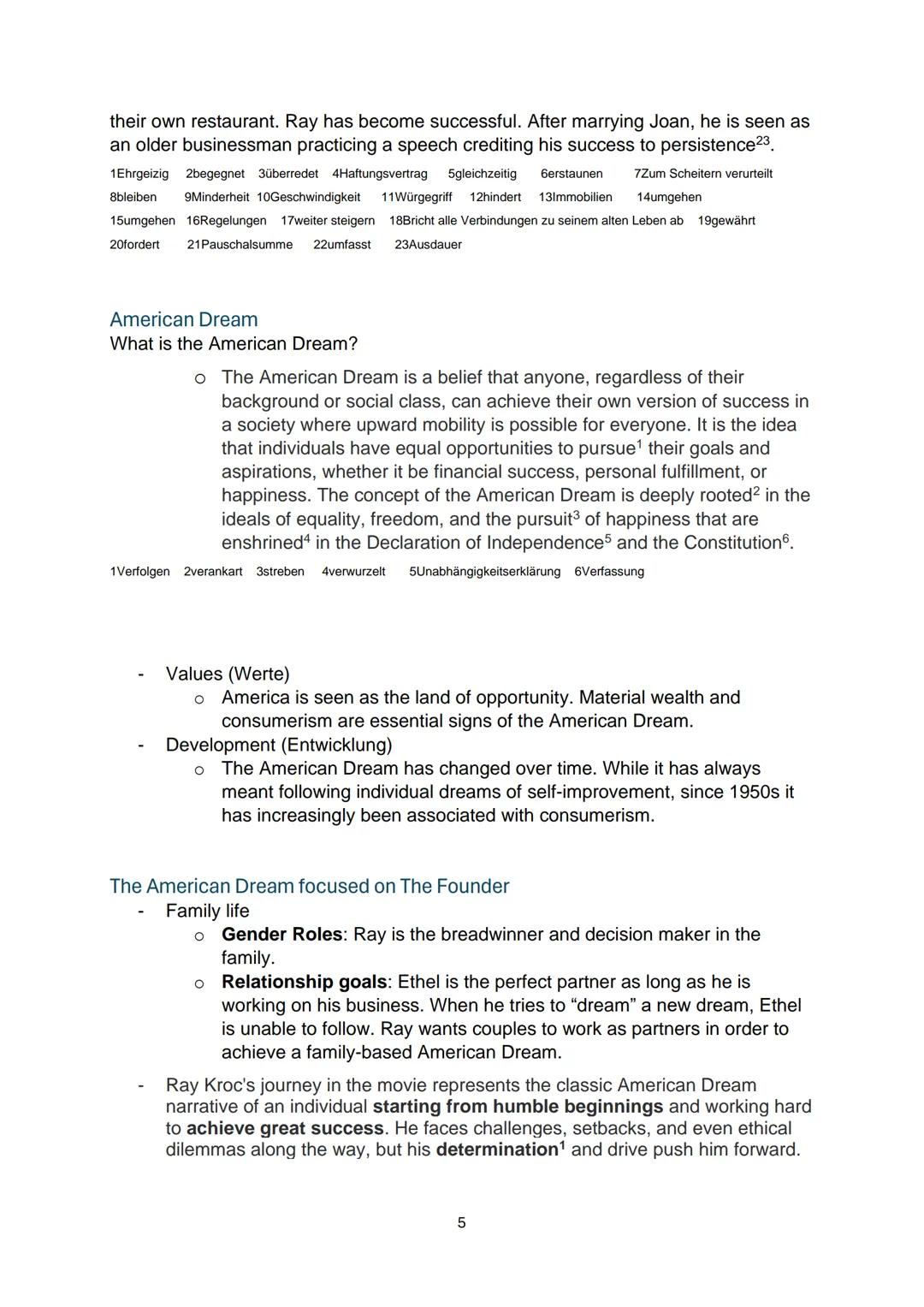 Books/Films and Themes:
1. The Founder
a. American Dream
English Abi 2024
b. Ethics in the world of business
2. Atonement
a. Britishness
b.