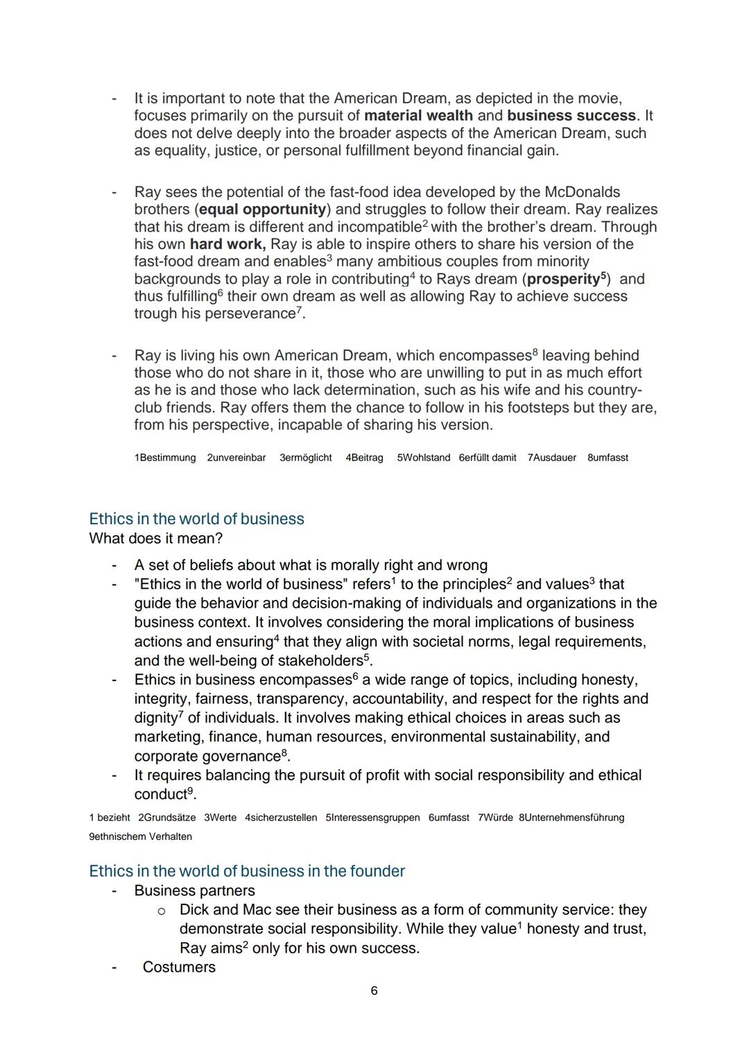 Books/Films and Themes:
1. The Founder
a. American Dream
English Abi 2024
b. Ethics in the world of business
2. Atonement
a. Britishness
b.