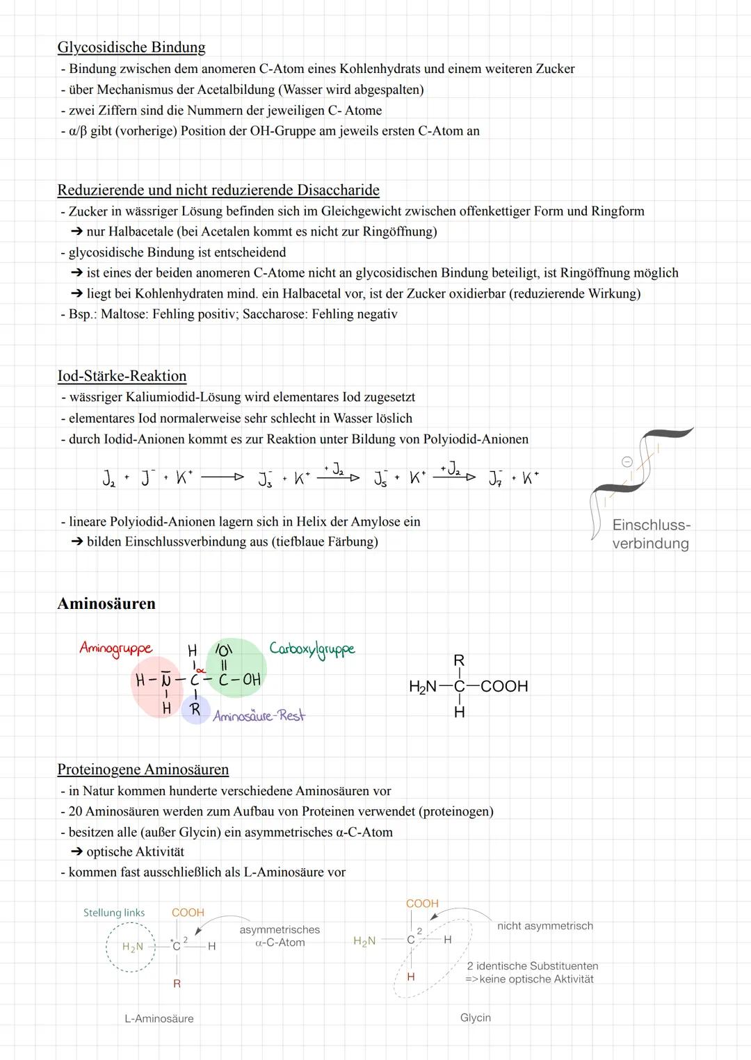 # Q2.1 Kohlenhydrate und Peptide
Monosaccharide (Einfachzucker)
- allgemeine Summenformel von Zucker: $C_n H_{2n} O_n$
- Zucker werden nac