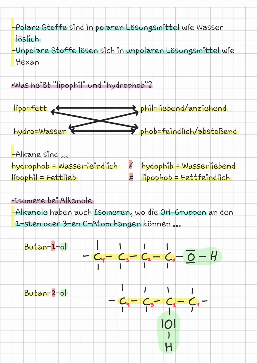 Chemie
Homologereihe der Alkanole
-Methanol
CH₂OH
-Ethanol
C₂H₂OH
-Propanol
CH,OH
-Butanol
CH,OH
-Pentanol
CHOH
-Hexanol
CHOH
-Heptanol CHOH
