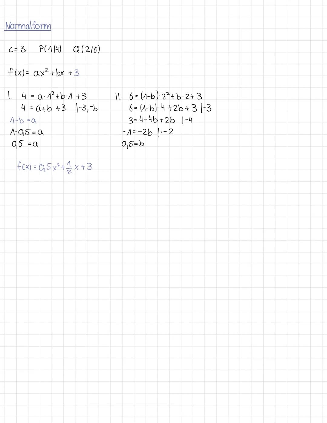 # Quadratische Funktionen
Normalparabel verschieben:
aus dem a bei der Scheitelpunktform kann man die streckung bzw. Stauchung ablesen:
N