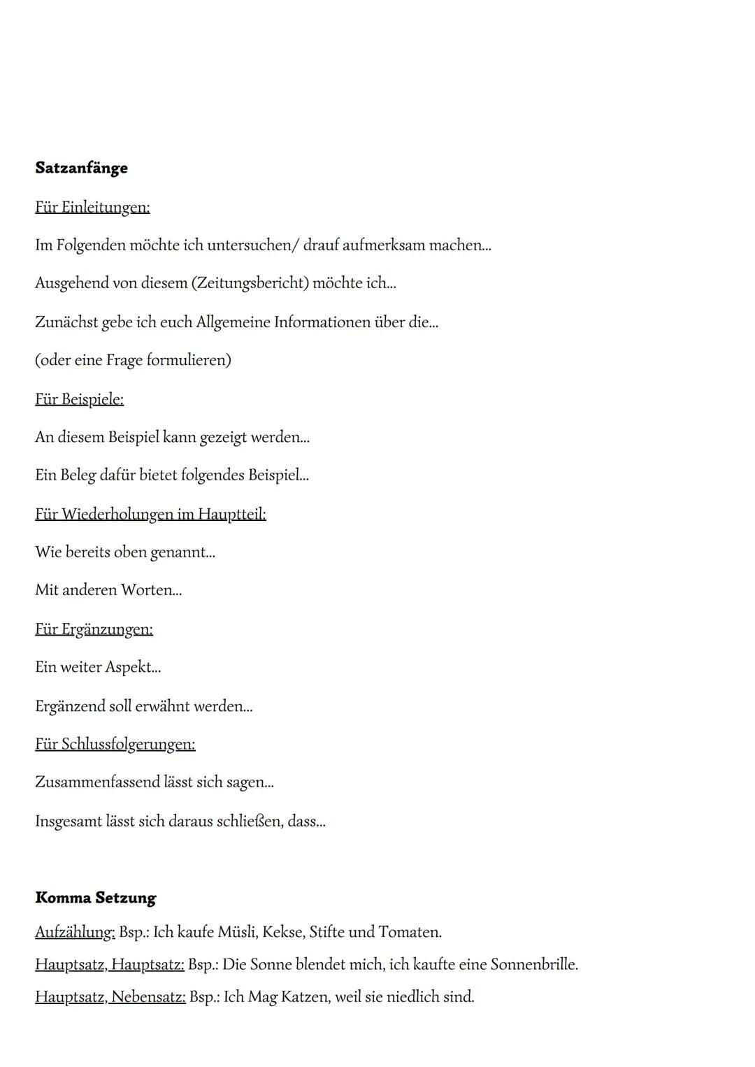 Osxenja.oldb
04
sveni 20077
Lernzettel
Deutschabschlussprüfung
Zeitformen
Präsens: ich lerne
Präteritum: ich lernte
Perfekt: ich habe gelern