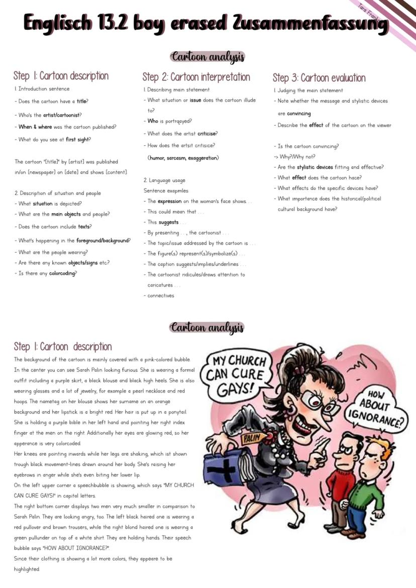 Englisch 13.2 boy erased
Zusammenfassung
Tara Franke
Abi 2024 Lernzettel
Boy erased...
Mind Map...
Page 71.ex 3
Page 72 ex 4.
Page 77 ex 2
D