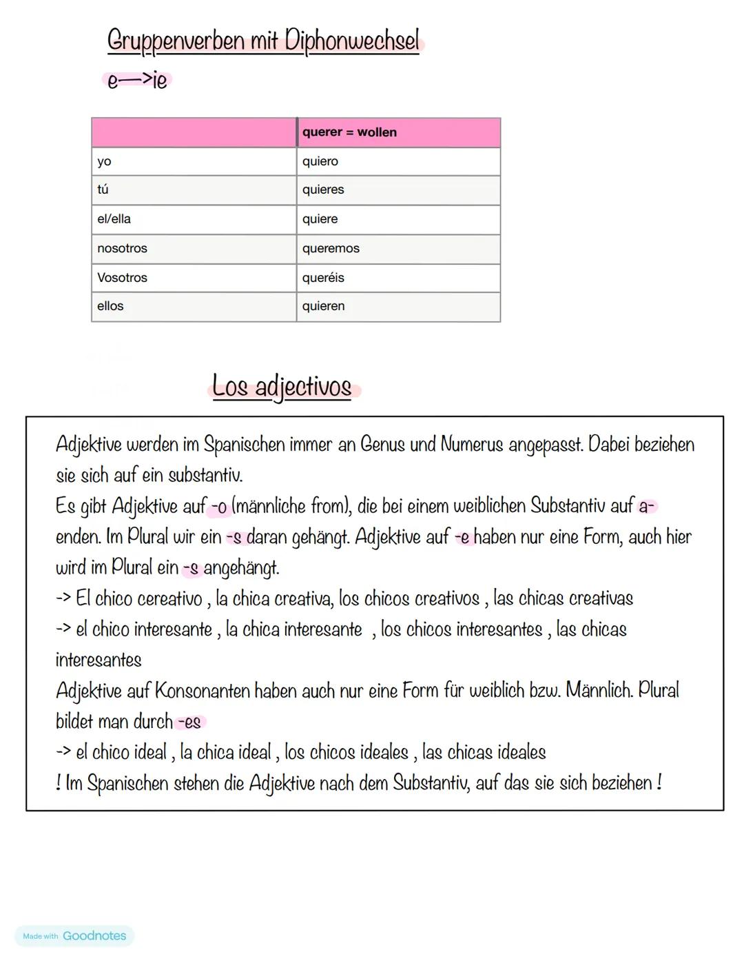 Spanisch-Ka 2
Grammatik:
Die erste Konjugationen
1 Person Singular
2 Person „
=
ich -> yo
= du -> tú
= er/sie/es -> él/ella
wir -> nosotros/