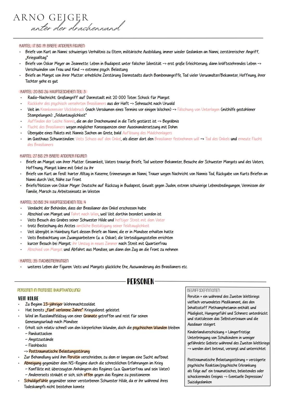 Deutsch
ABITUR 2024 •
•
•
•
INHALTSÜBERSICHT
.
Georg Büchner: Woyzeck
Arno Geiger: Unter der Drachenwand
Unterwegs sein - Lyrik
Sprache in p