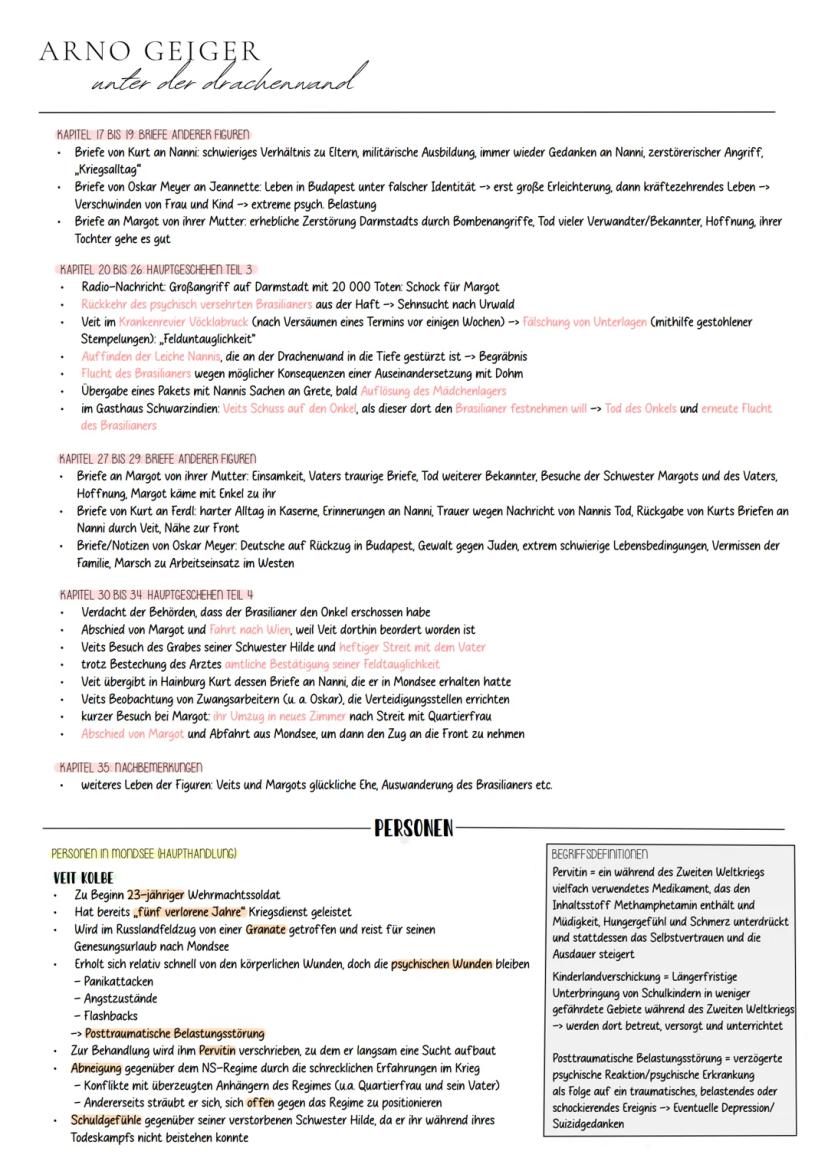 Deutsch
ABITUR 2024 •
•
•
•
INHALTSÜBERSICHT
.
Georg Büchner: Woyzeck
Arno Geiger: Unter der Drachenwand
Unterwegs sein - Lyrik
Sprache in p