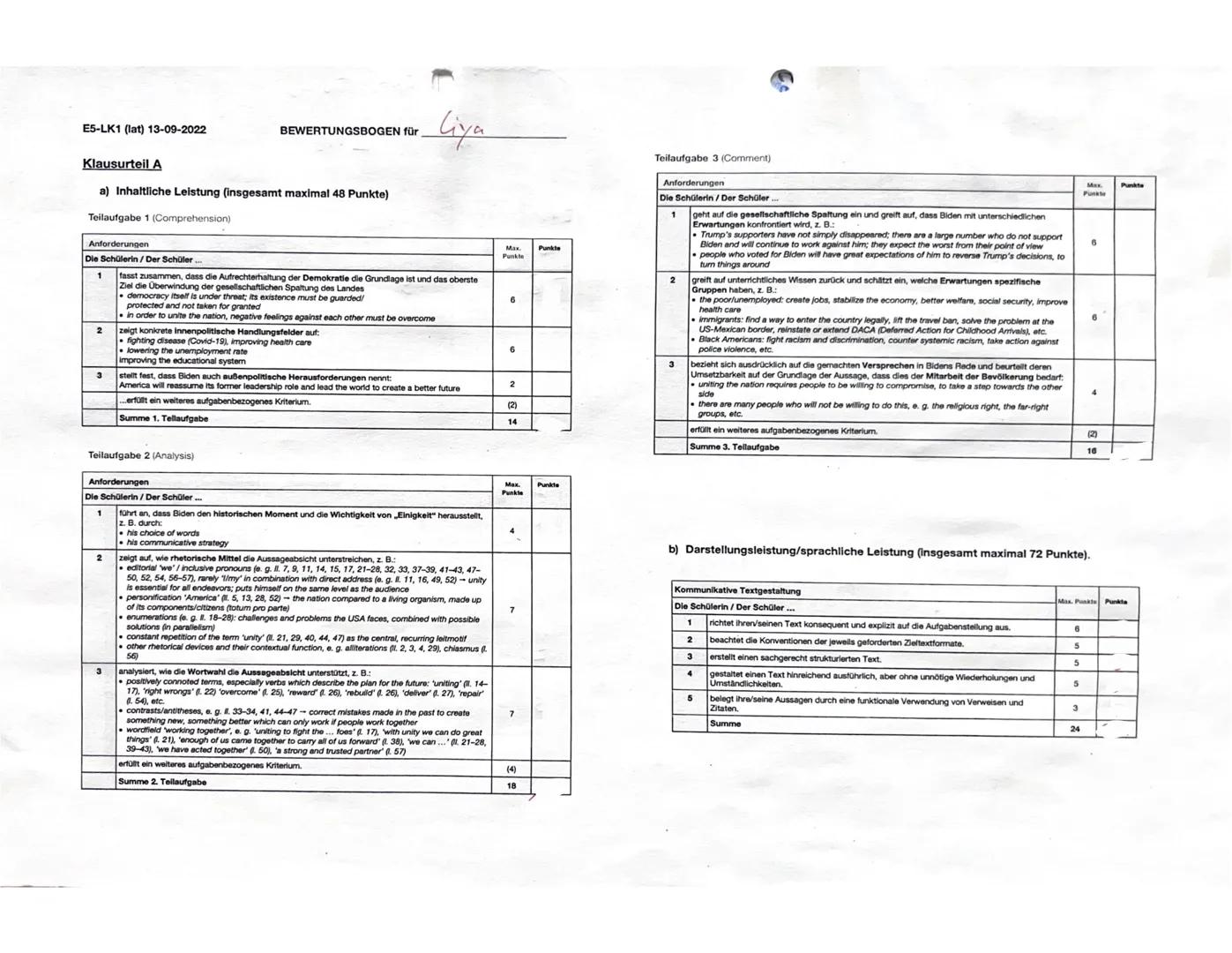 Q1 E5-LK1 (lat)
1. Klausur
Topic:
13/09/2022
The American Dream - visions and life realities in America:
The American Dream then and now: Fr