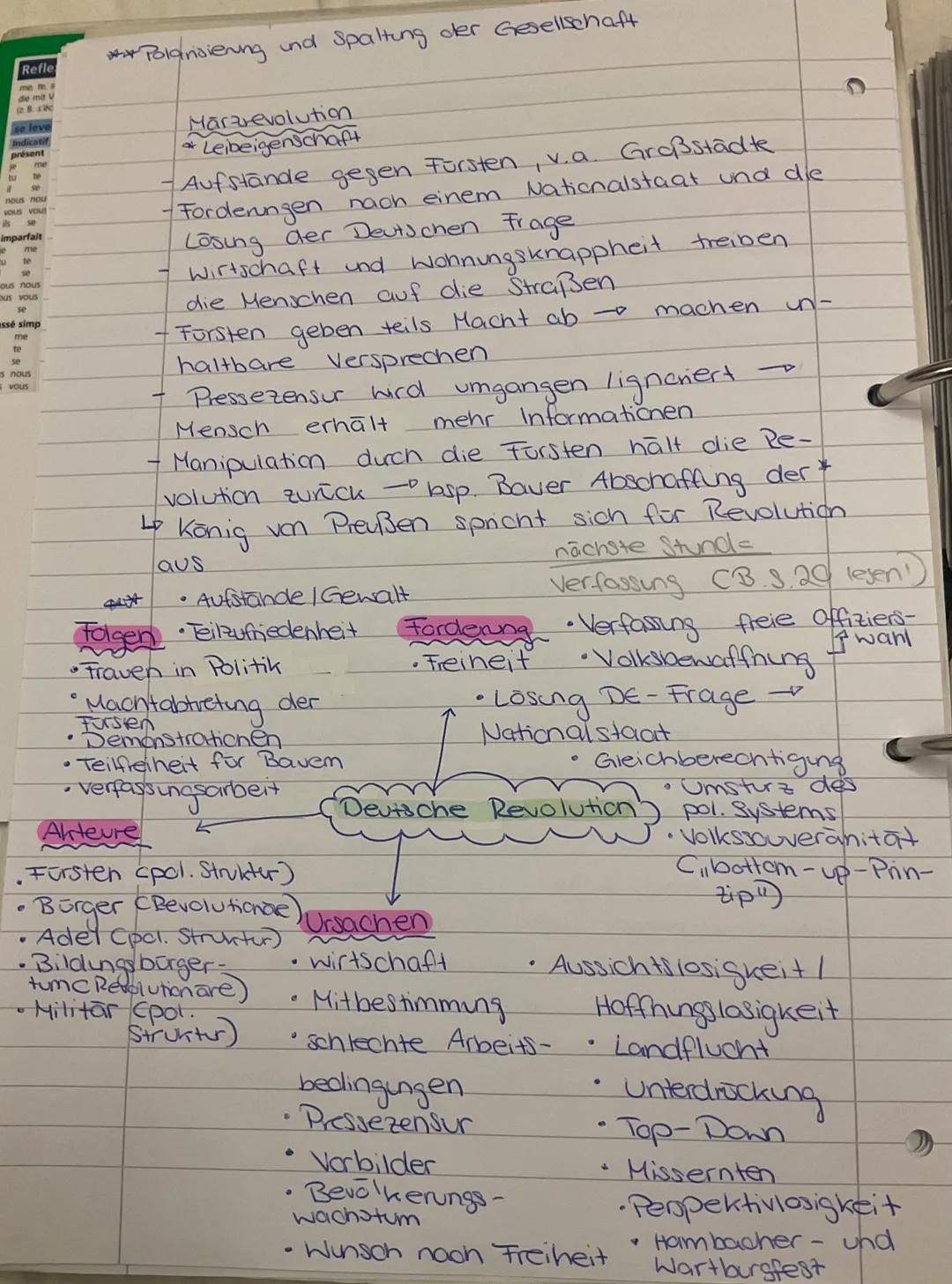 Q1 2. Kl
Lernzettel Geschichte - 1848er Revolution
bis Kaiserreichsgründung 1871
GRÜNDE FÜR DIE GESCHEITERTE REVOLUTION 1848/1849
1.) Revolu
