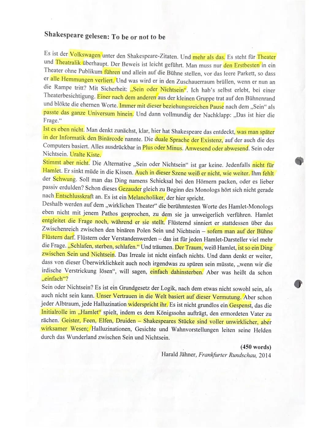 LK Englisch Vorabiturklausur - Vorschlag 2 16/02/2024
Topic: Shakespeare a literary giant
The impact of Shakespearean drama on young audie