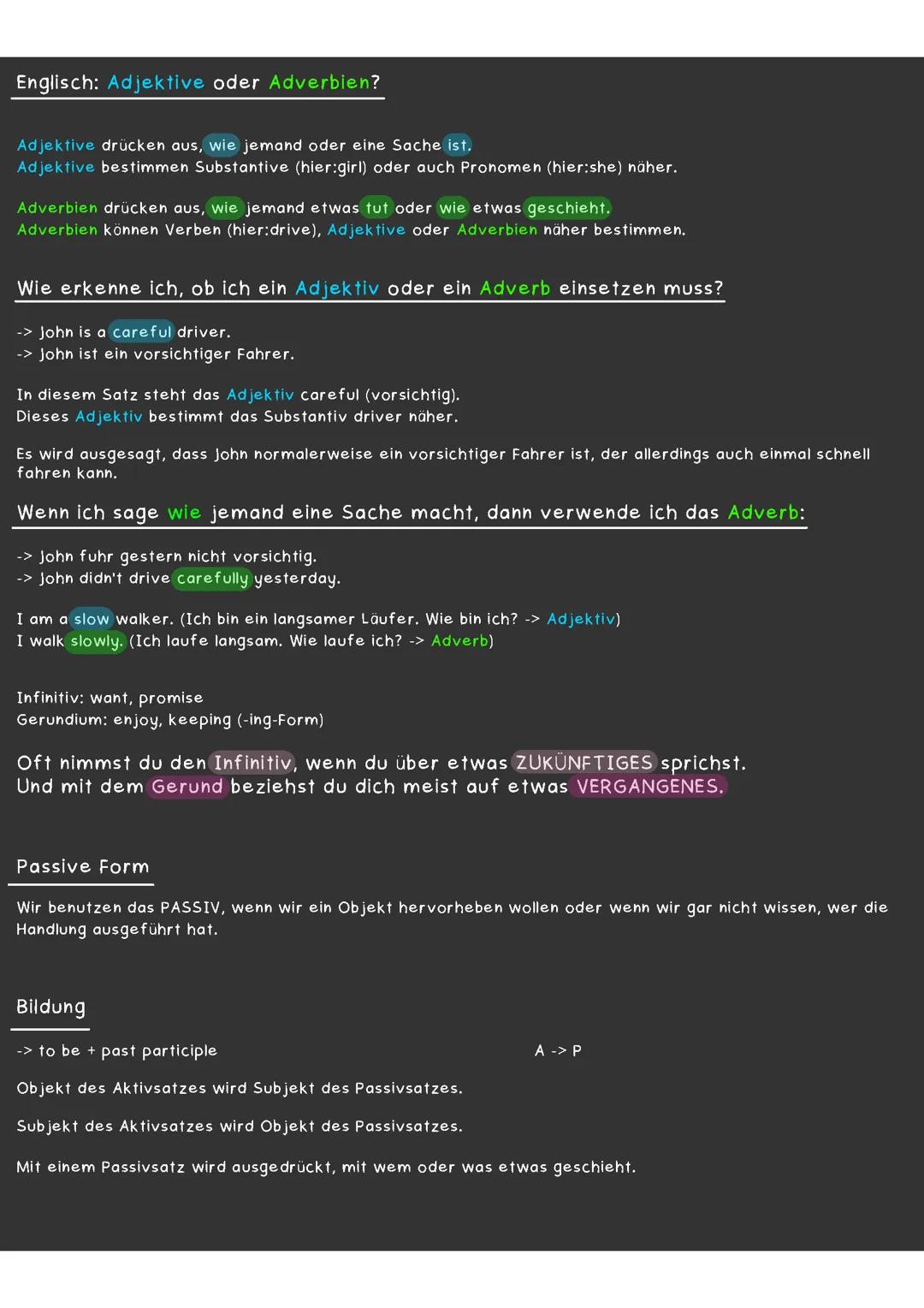 Englisch: Adjektiv oder Adverb?