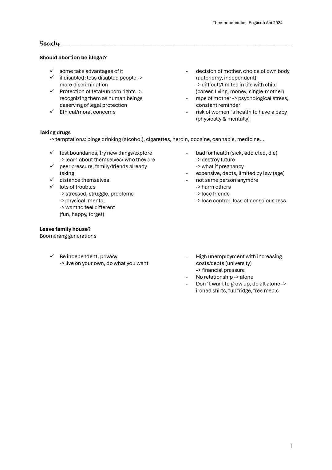 Englisch Abi 2024 Themen