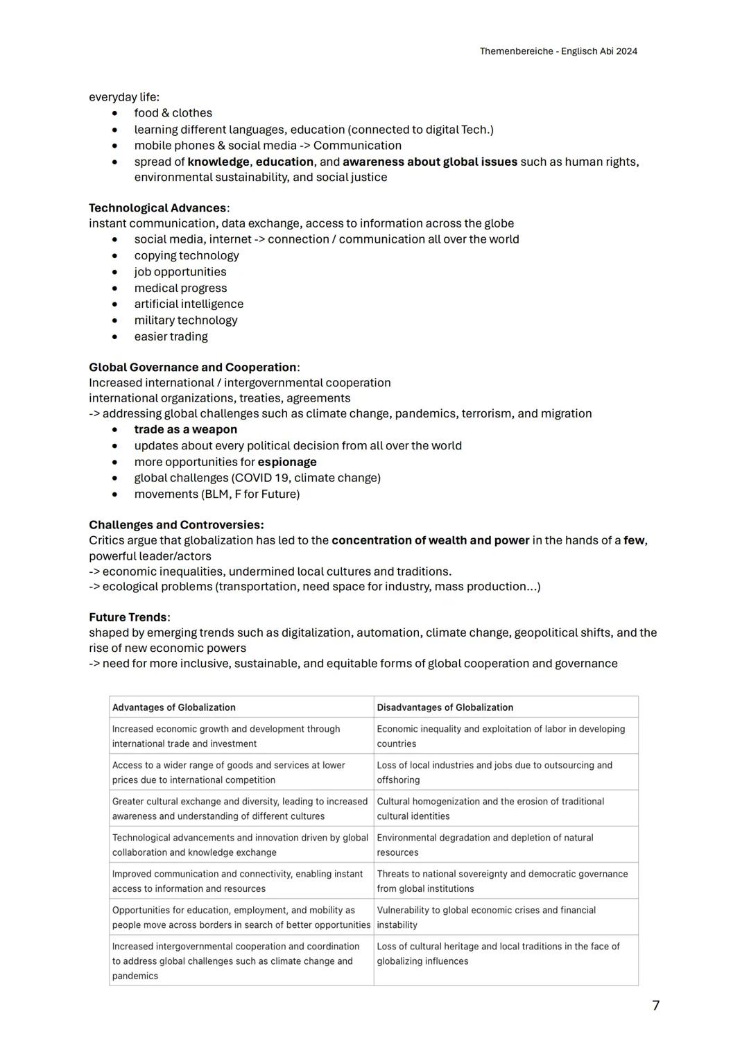 Themenbereiche - Englisch Abi 2024
Society
Should abortion be illegal?
✓
some take advantages of it
if disabled: less disabled people ->
mor