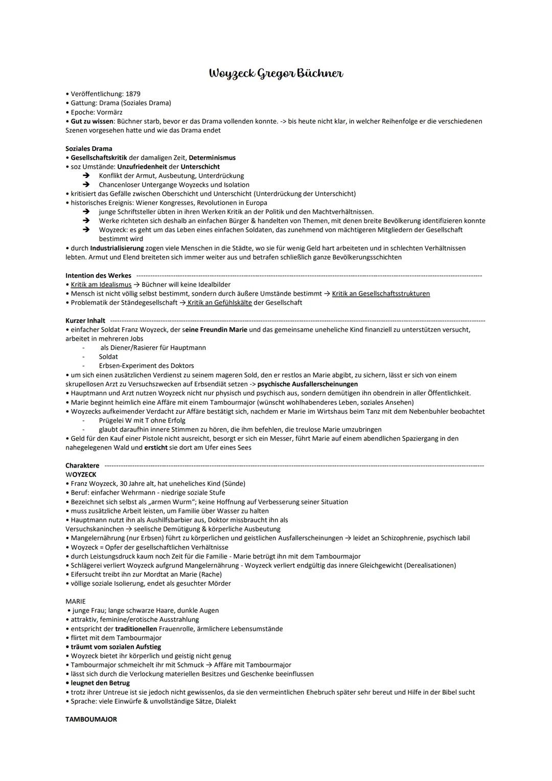 Woyzeck Gregor Büchner
• Veröffentlichung: 1879
Gattung: Drama (Soziales Drama)
Epoche: Vormärz
• Gut zu wissen: Büchner starb, bevor er das