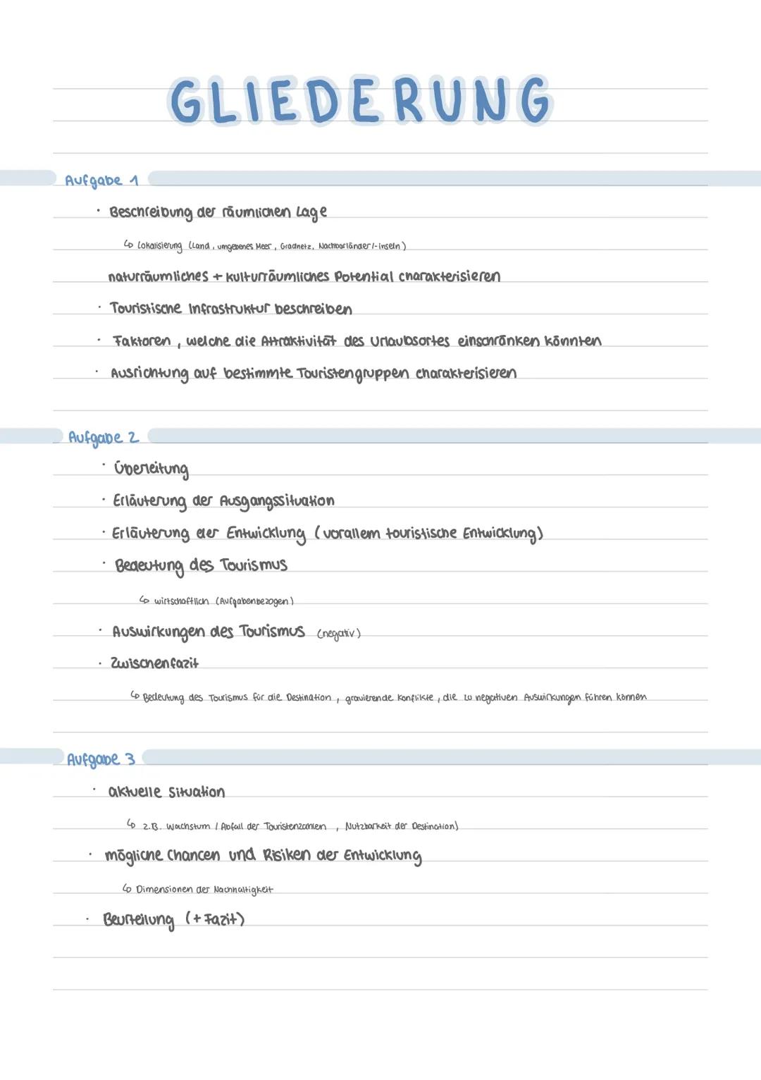 FACHBEGRIFFE
Tourismusarten
sanfter Tourismus ökologisch und sozial verträglich
Massentourismus: beliebte / bekannte Urlaubshotspots
Individ