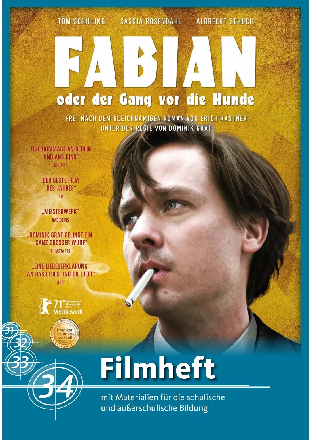 „Fabian und der Gang vor die Hunde“ - Filmheft