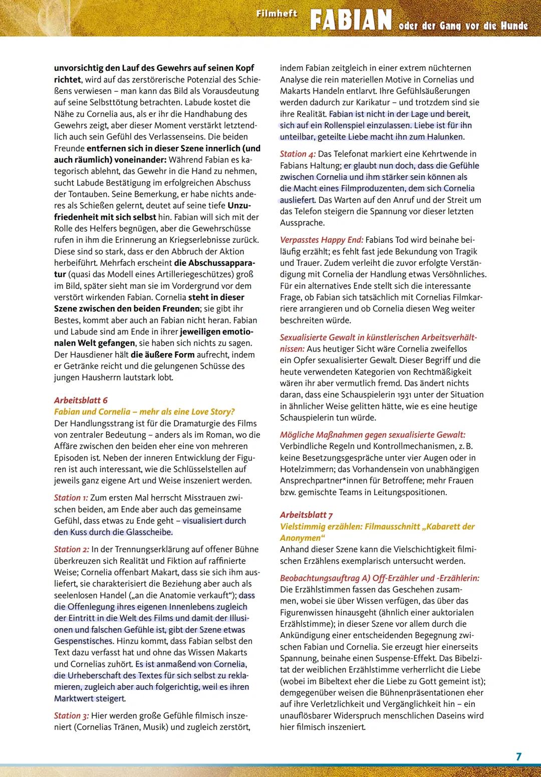 TOM SCHILLING SASKIA ROSENDAHL ALBRECHT SCHUCH
FABIAN
oder der Gang vor die Hunde
FREI NACH DEM GLEICHNAMIGEN ROMAN VON ERICH KÄSTNER
UNTER