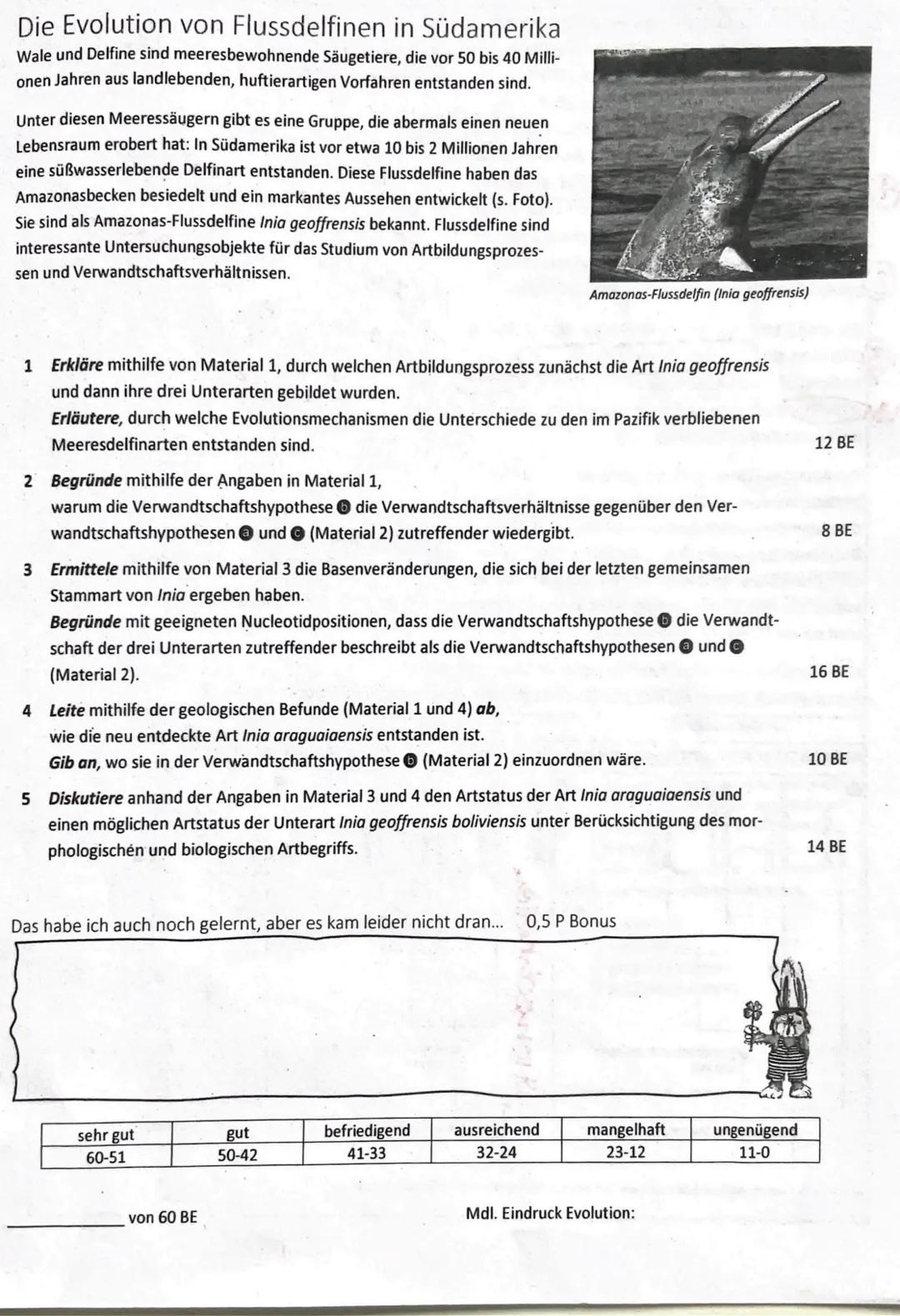 Die Evolution von Flussdelfinen in Südamerika
Wale und Delfine sind meeresbewohnende Säugetiere, die vor 50 bis 40 Milli-
onen Jahren aus la