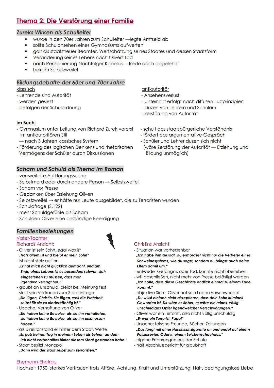 Gruppenarbeit: In seiner frühen Kindheit ein Garten
Thema 1: Der verlorene Sohn
Situation zwischen Friederike und Richard
* Kennenlernen