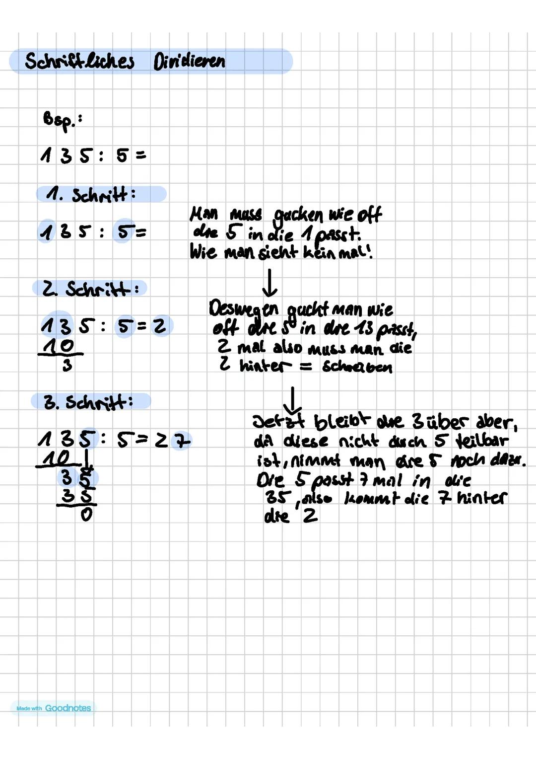 Schriftliches dividieren