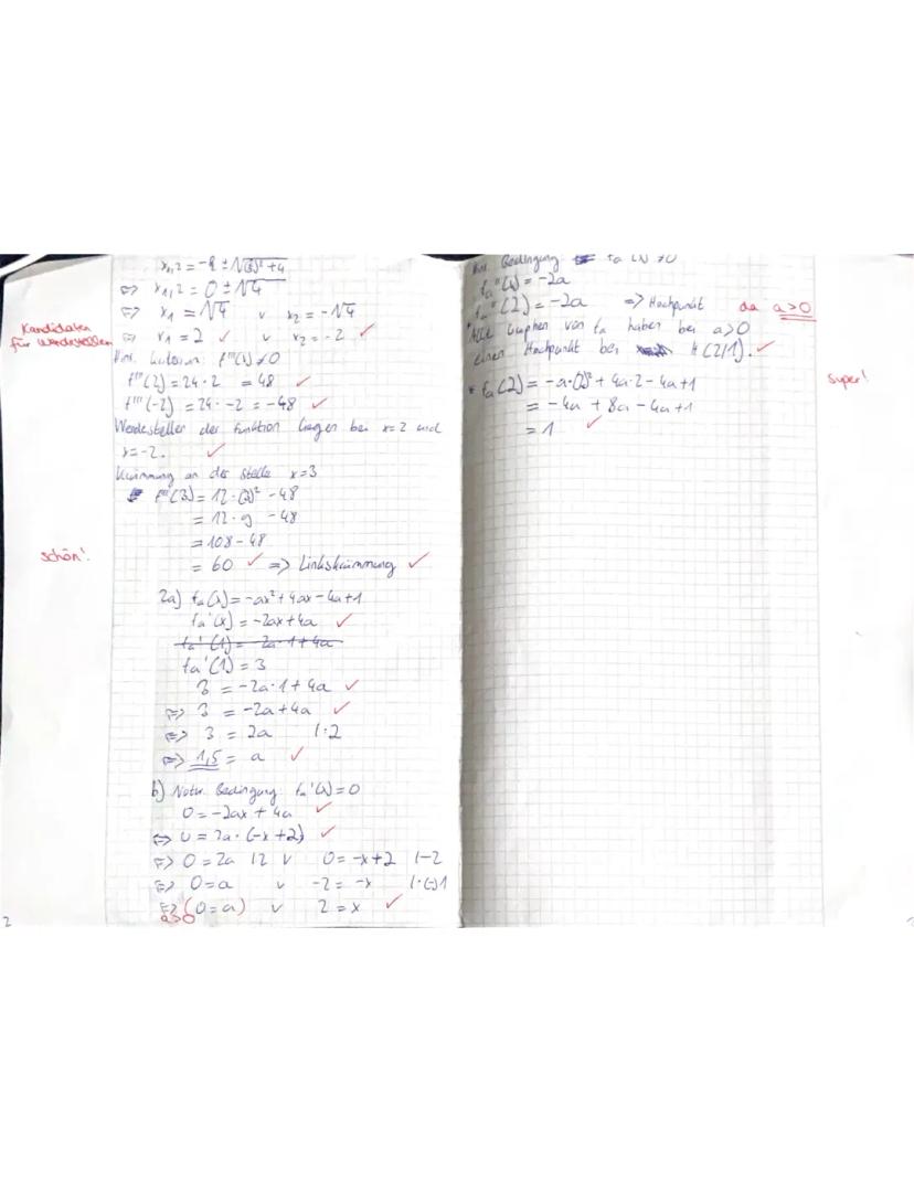 Q1-
23.11.2023
Name: Justus
2. Klausur
Thema: Analysis - Ganzrationale Funktionen
Prüfungsteil A: Aufgaben ohne Hilfsmittel
Bearbeitungszeit