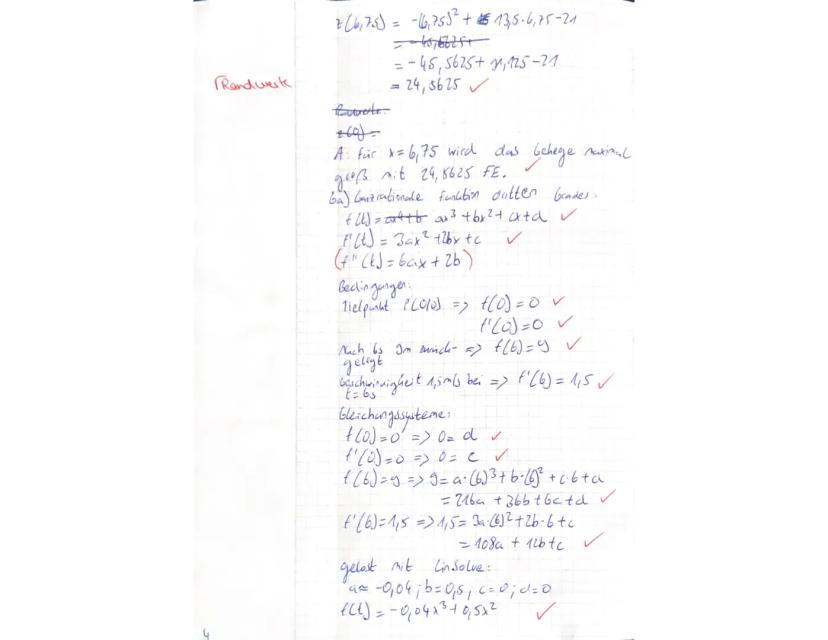 Q1-
23.11.2023
Name: Justus
2. Klausur
Thema: Analysis - Ganzrationale Funktionen
Prüfungsteil A: Aufgaben ohne Hilfsmittel
Bearbeitungszeit