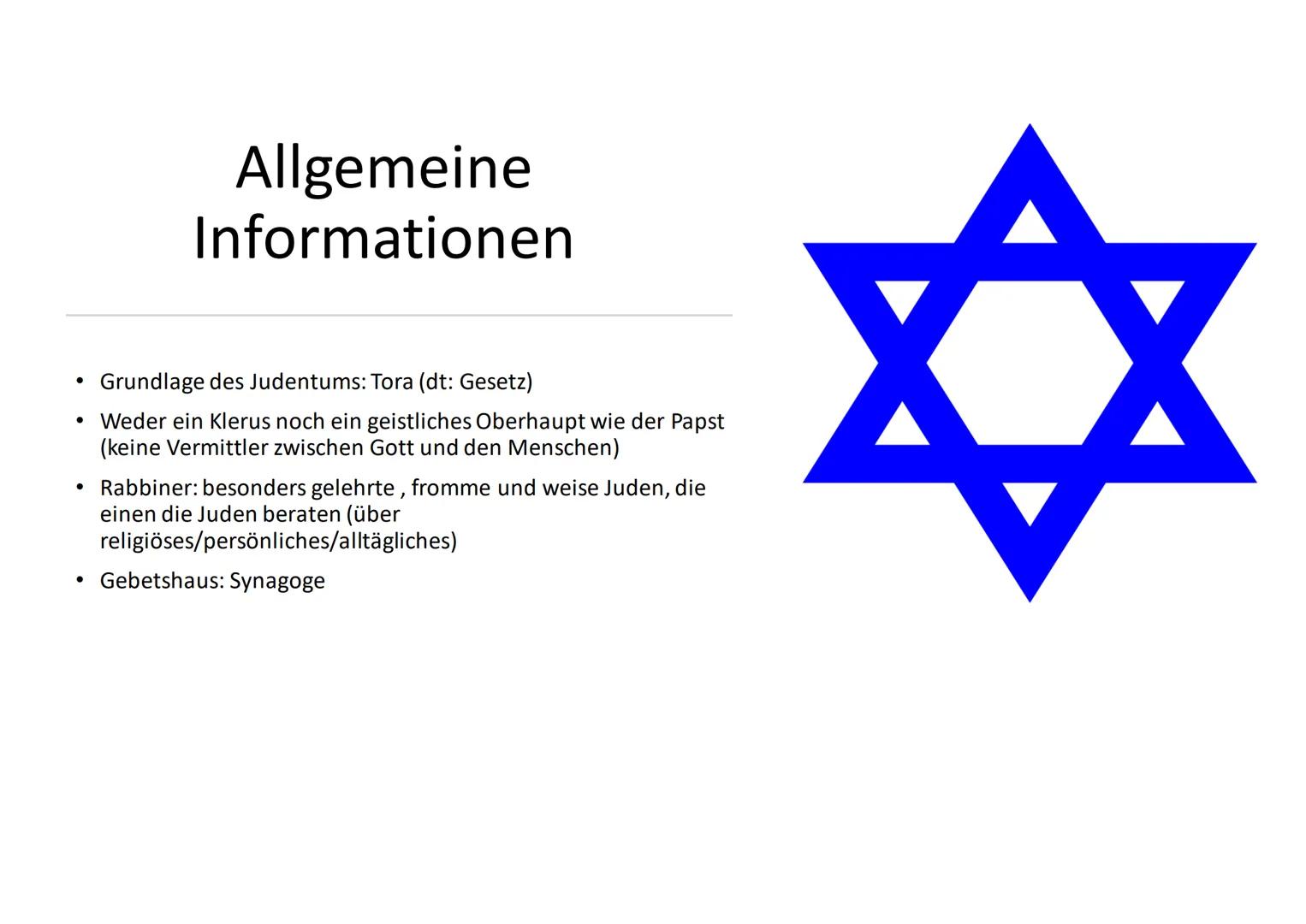 Judentum # Allgemeine
# Informationen
- Judentum (hebräisch הדות, jahadut(
- Die älteste der monotheistischen abrahamitischen Religionen
(mo