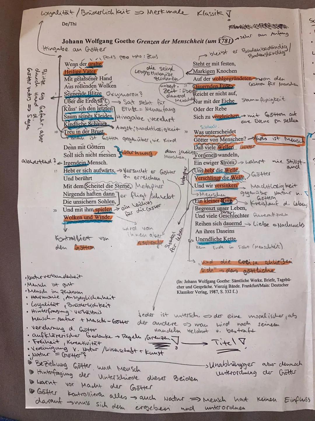 De/Thi
Grundkurs Deutsch (de1) - Q2
Klausur
Name:
Bezug zum Rahmenlehrplan/Thema: Menschenbilder in der Literatur der Klassik
Aufgabenart