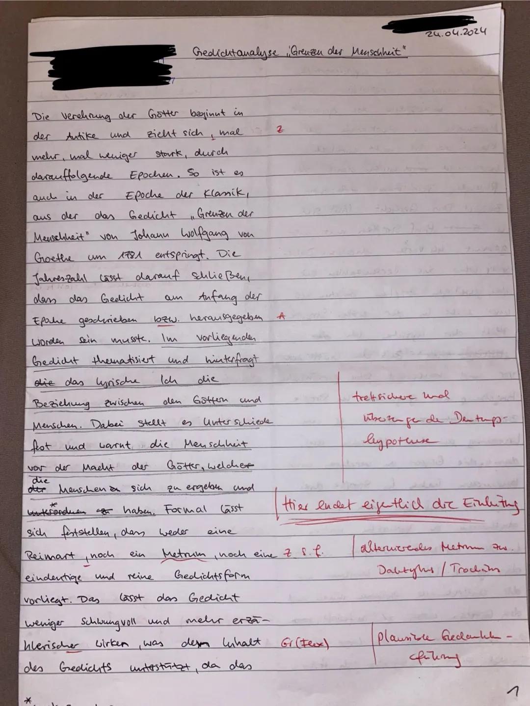 De/Thi
Grundkurs Deutsch (de1) - Q2
Klausur
Name:
Bezug zum Rahmenlehrplan/Thema: Menschenbilder in der Literatur der Klassik
Aufgabenart