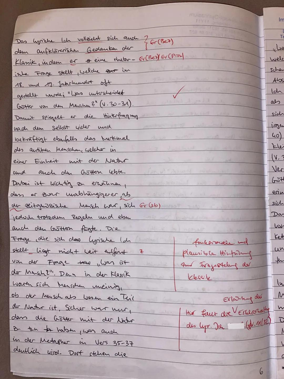 De/Thi
Grundkurs Deutsch (de1) - Q2
Klausur
Name:
Bezug zum Rahmenlehrplan/Thema: Menschenbilder in der Literatur der Klassik
Aufgabenart