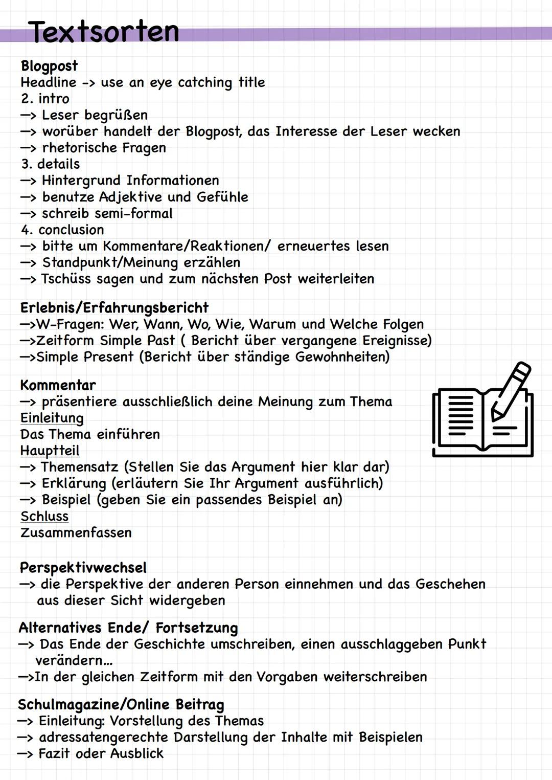 Leseverstehen
1. Worum geht es in dem Text, erster Eindruck?
-> Titel, Art vom Text, Quelle, Bilder
2.
-> Vorwissen erwecken
-> welche engli