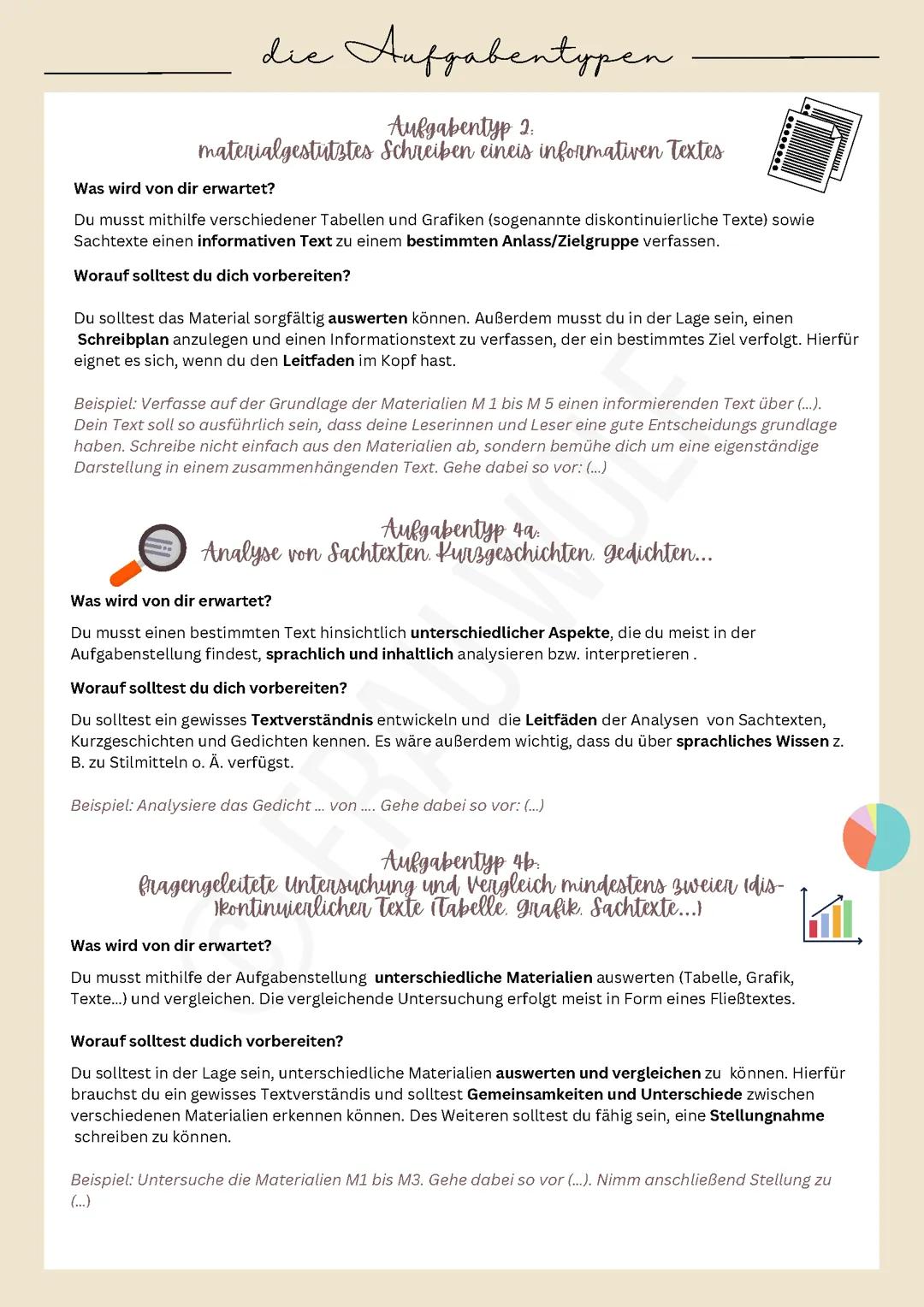 Übersicht: Aufgabentypen