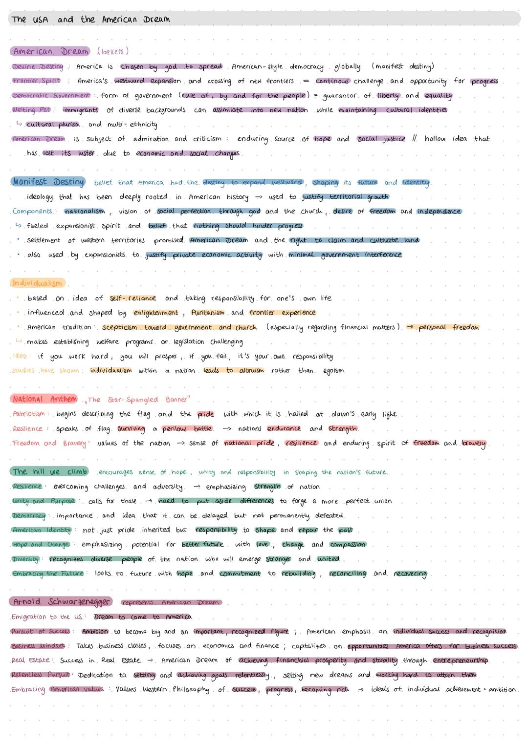 Englisch LK Q1 USA, American Dream (texts)