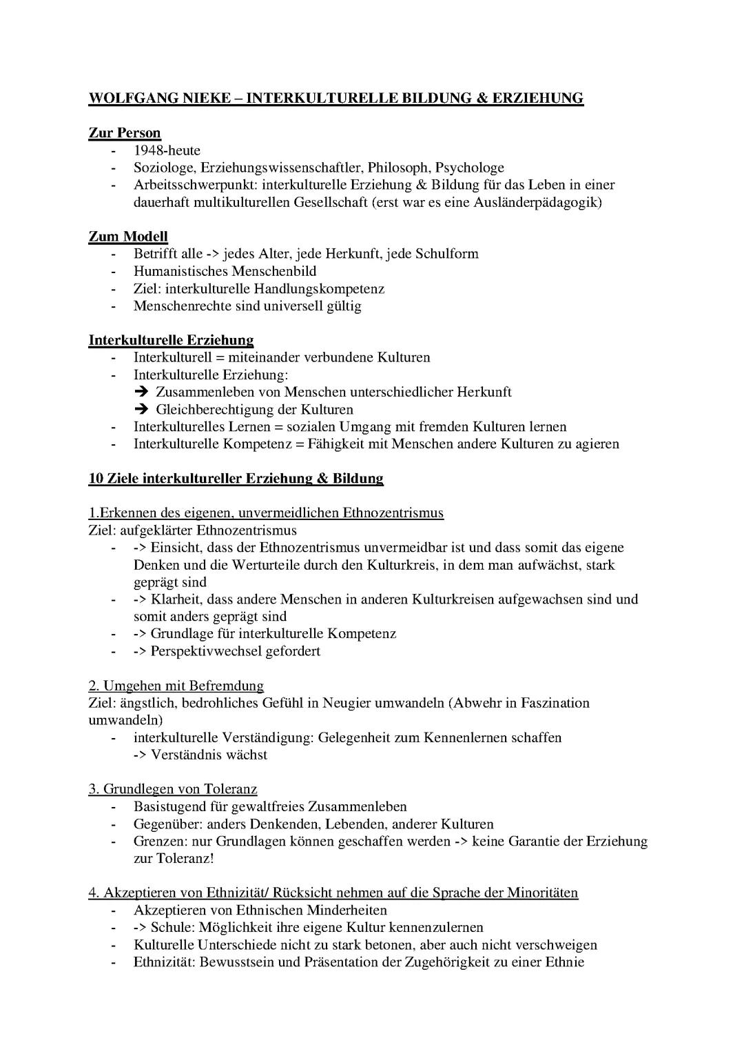 Pädagogik LK - Lernzettel (alle Theorien)