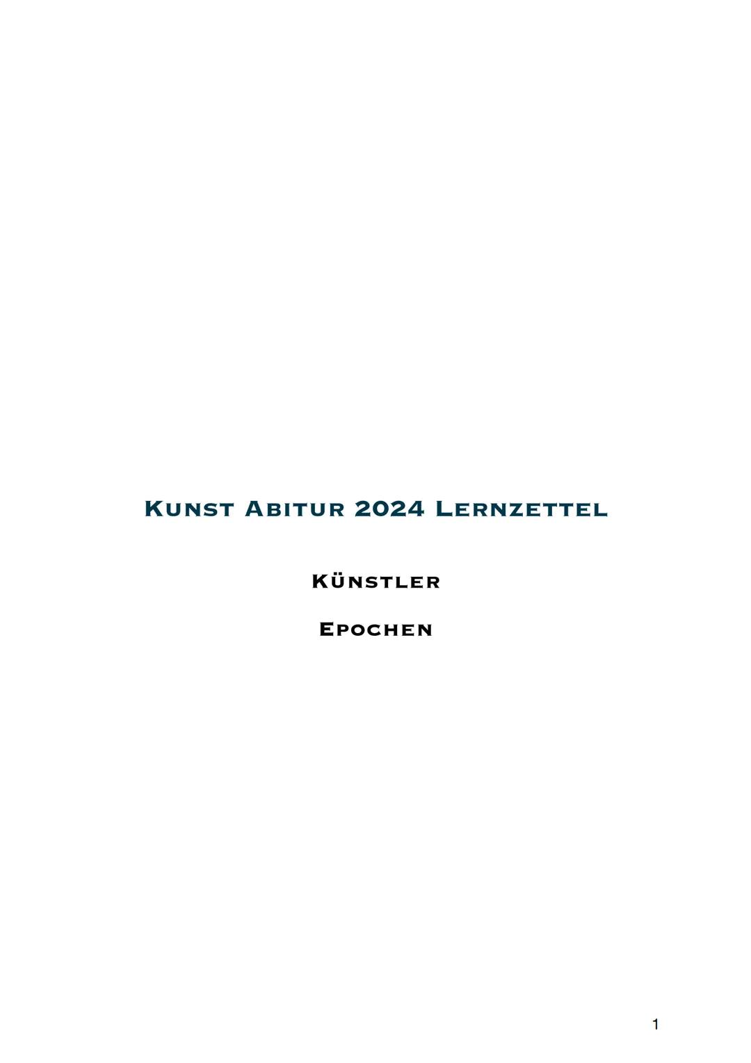 KUNST ABITUR 2024 LERNZETTEL
KÜNSTLER
EPOCHEN
1 BIOGRAPHIE
PIETER BREUGEL DER ÄLTERE
1525
Geboren in den Niederlanden
1545 Lehre bei Pieter