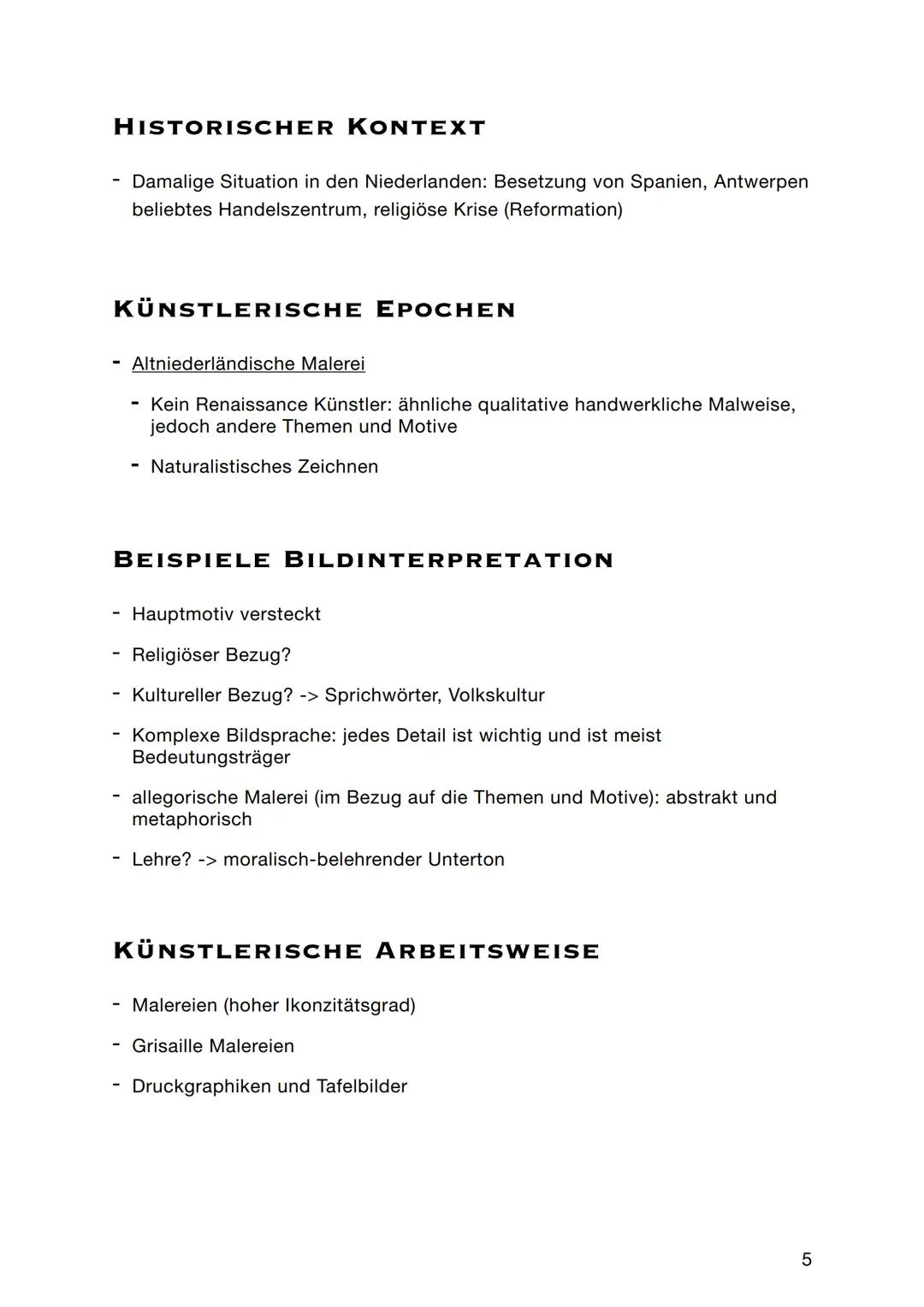 KUNST ABITUR 2024 LERNZETTEL
KÜNSTLER
EPOCHEN
1 BIOGRAPHIE
PIETER BREUGEL DER ÄLTERE
1525
Geboren in den Niederlanden
1545 Lehre bei Pieter