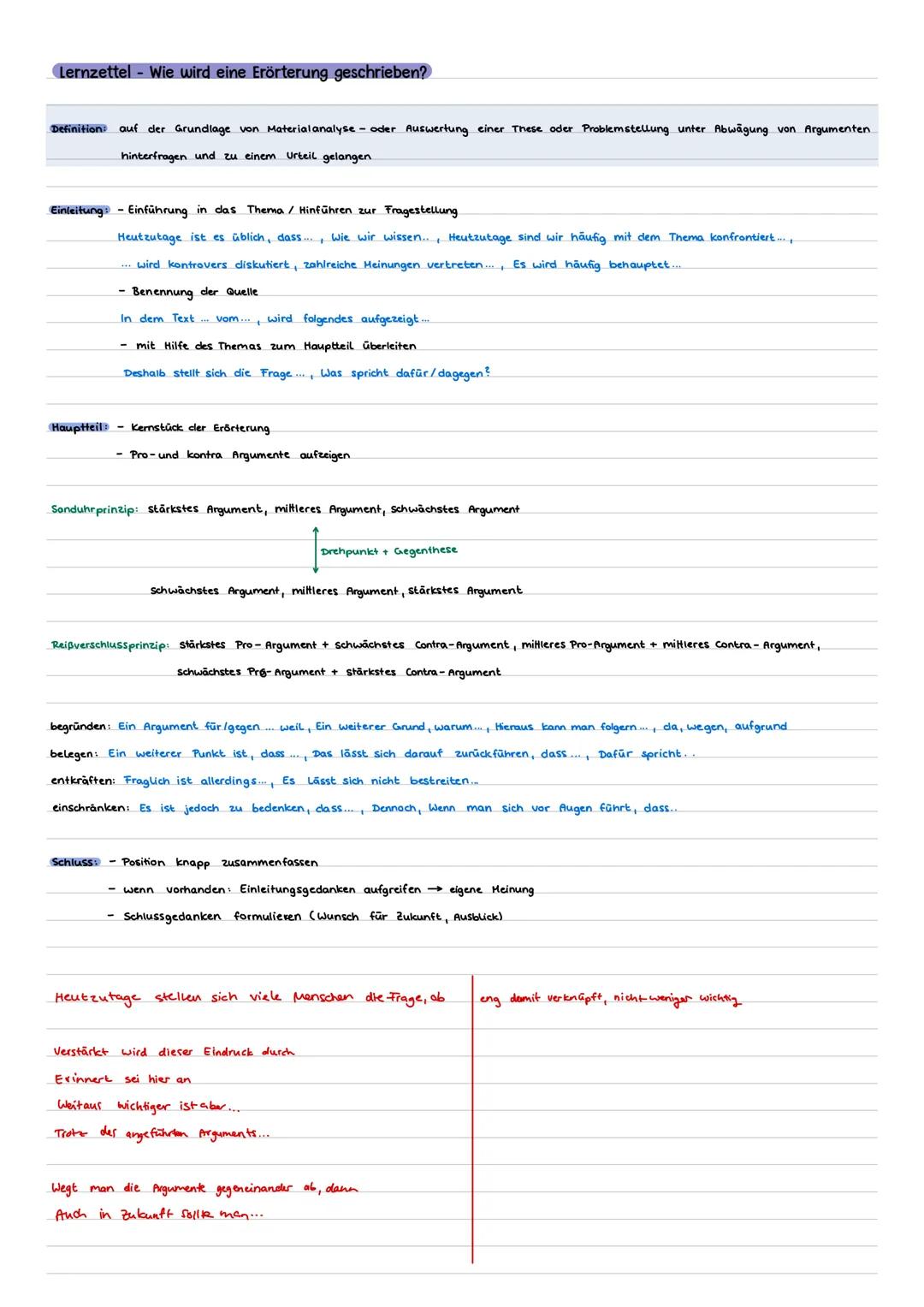Erörterung schreiben | Deutsch